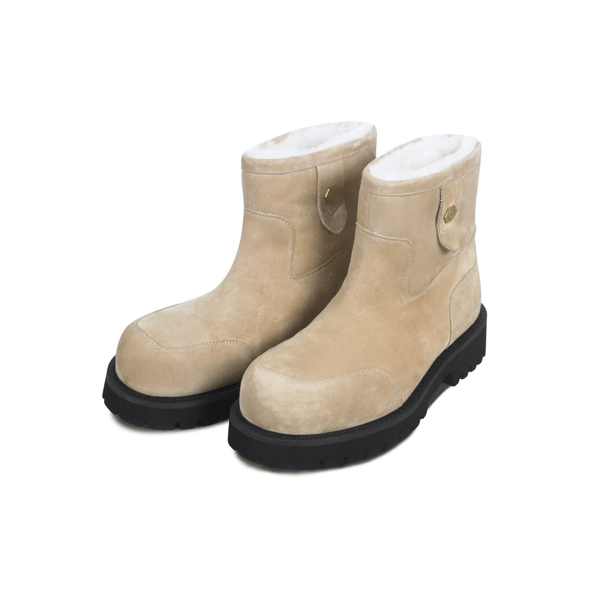 Tundra Shearling Suede Ankle Boots
