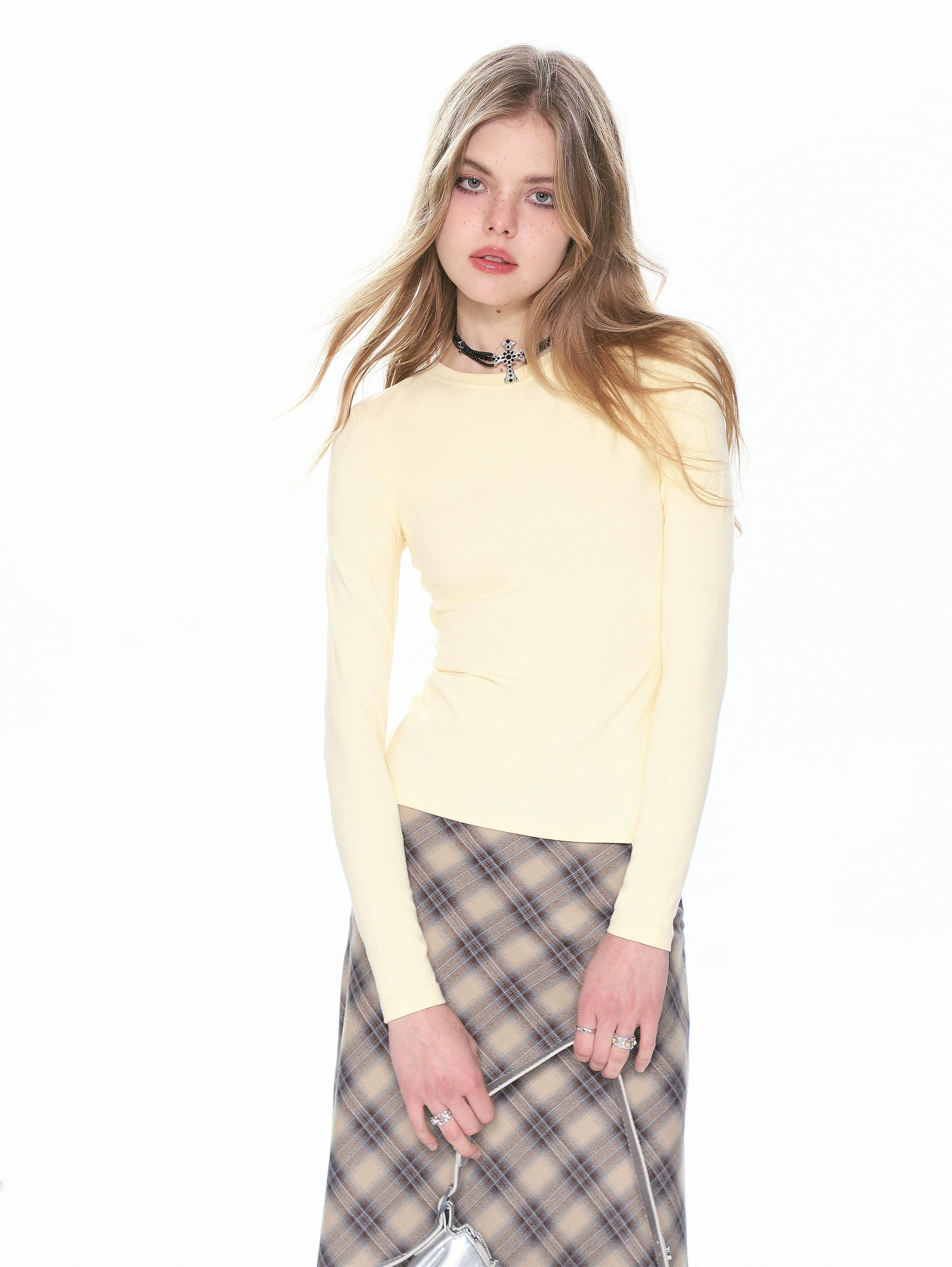 Rollkragenpullover Langarm-T-Shirt