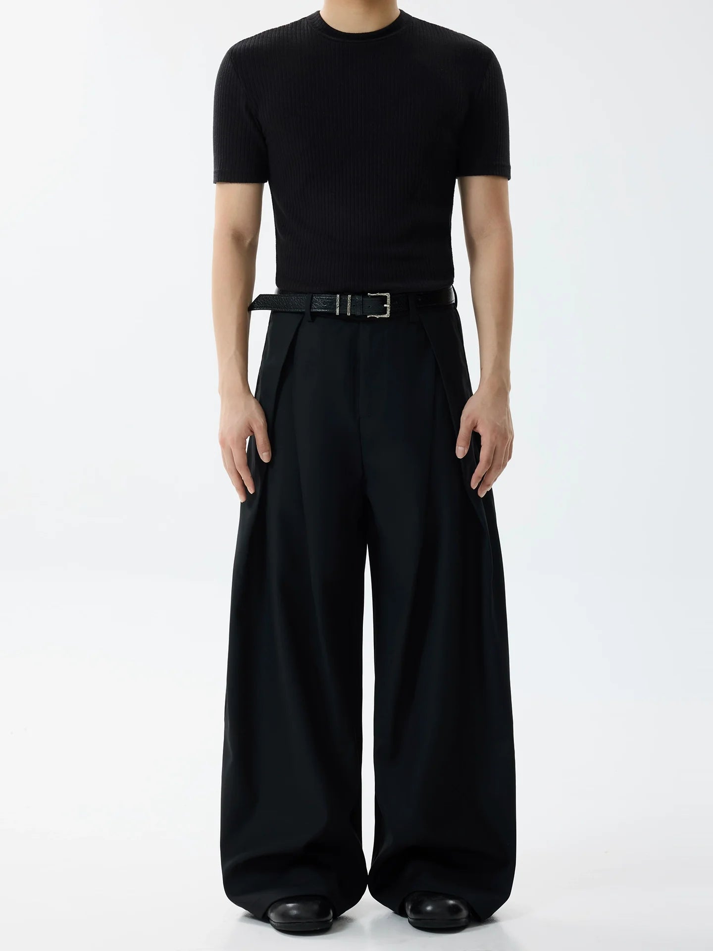 Graphite Drape Luxe Trousers