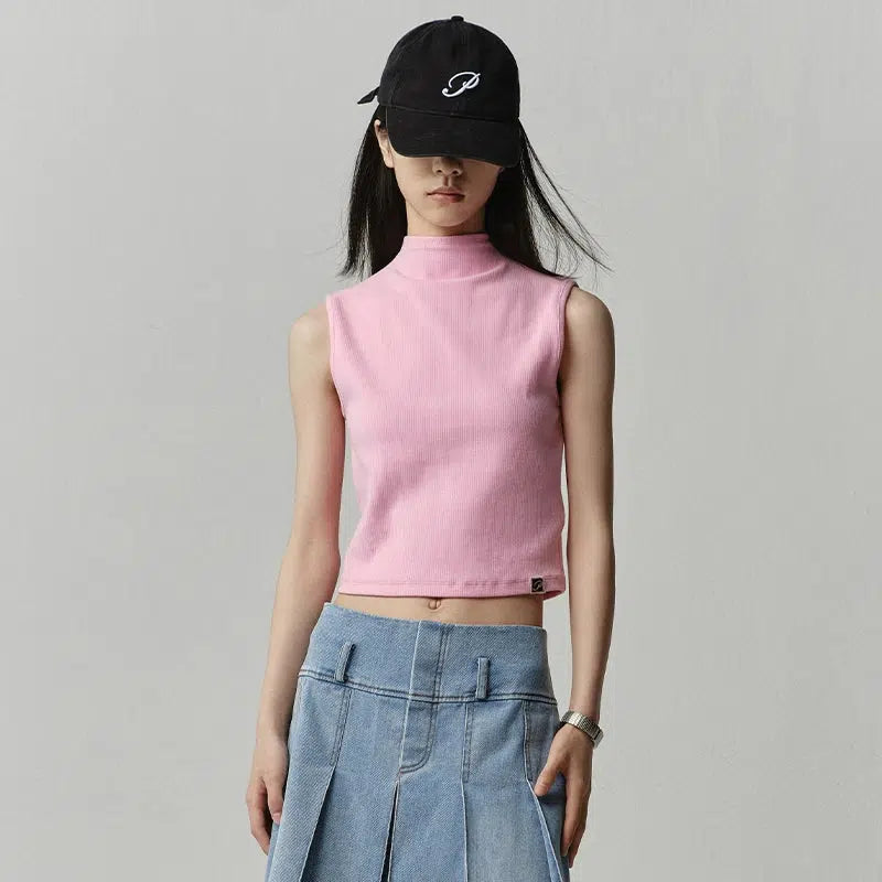 Slim Fit Cropped Vest - chiclara