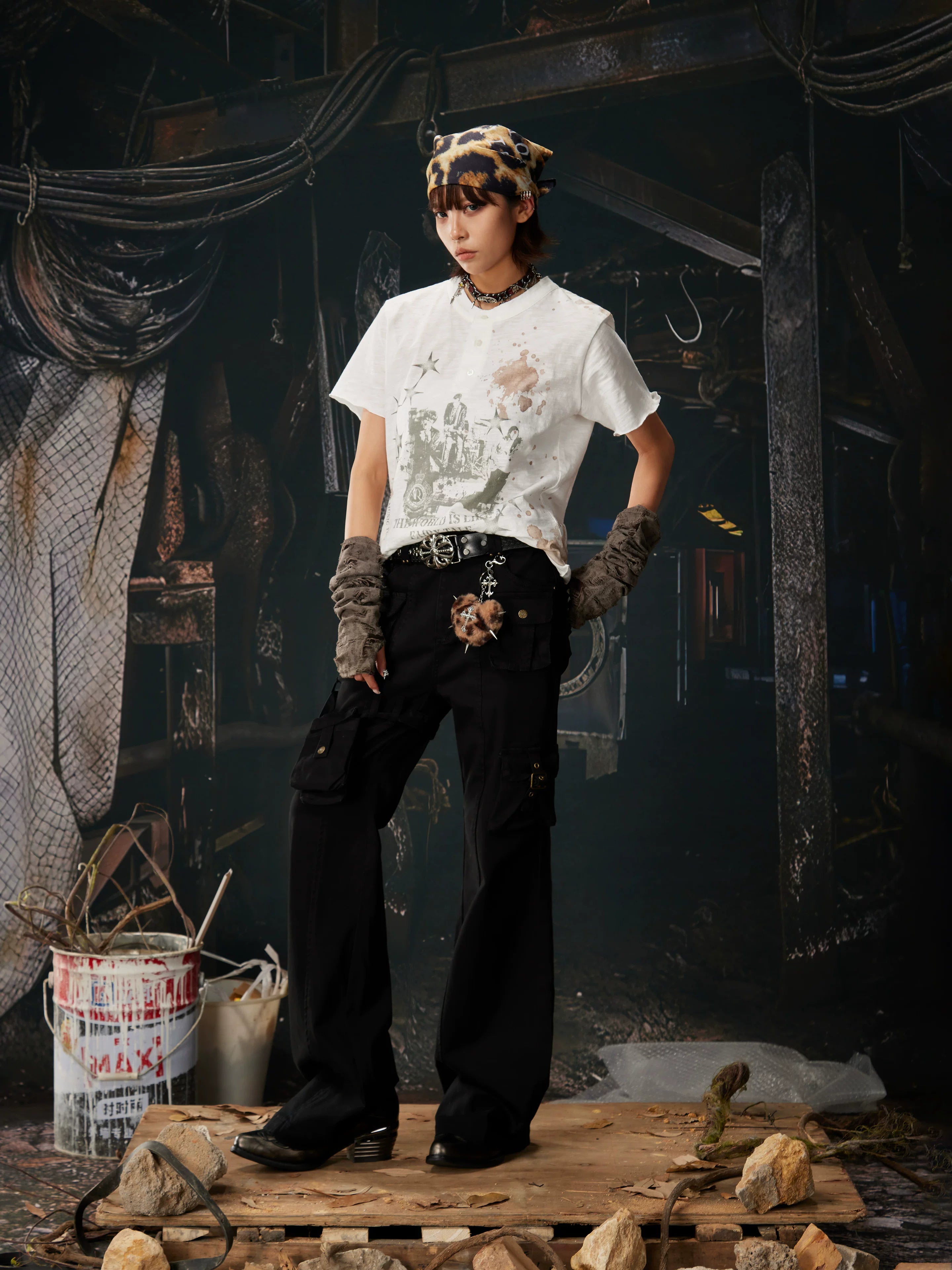 Fairytale Ruins Graphic Henley Tee