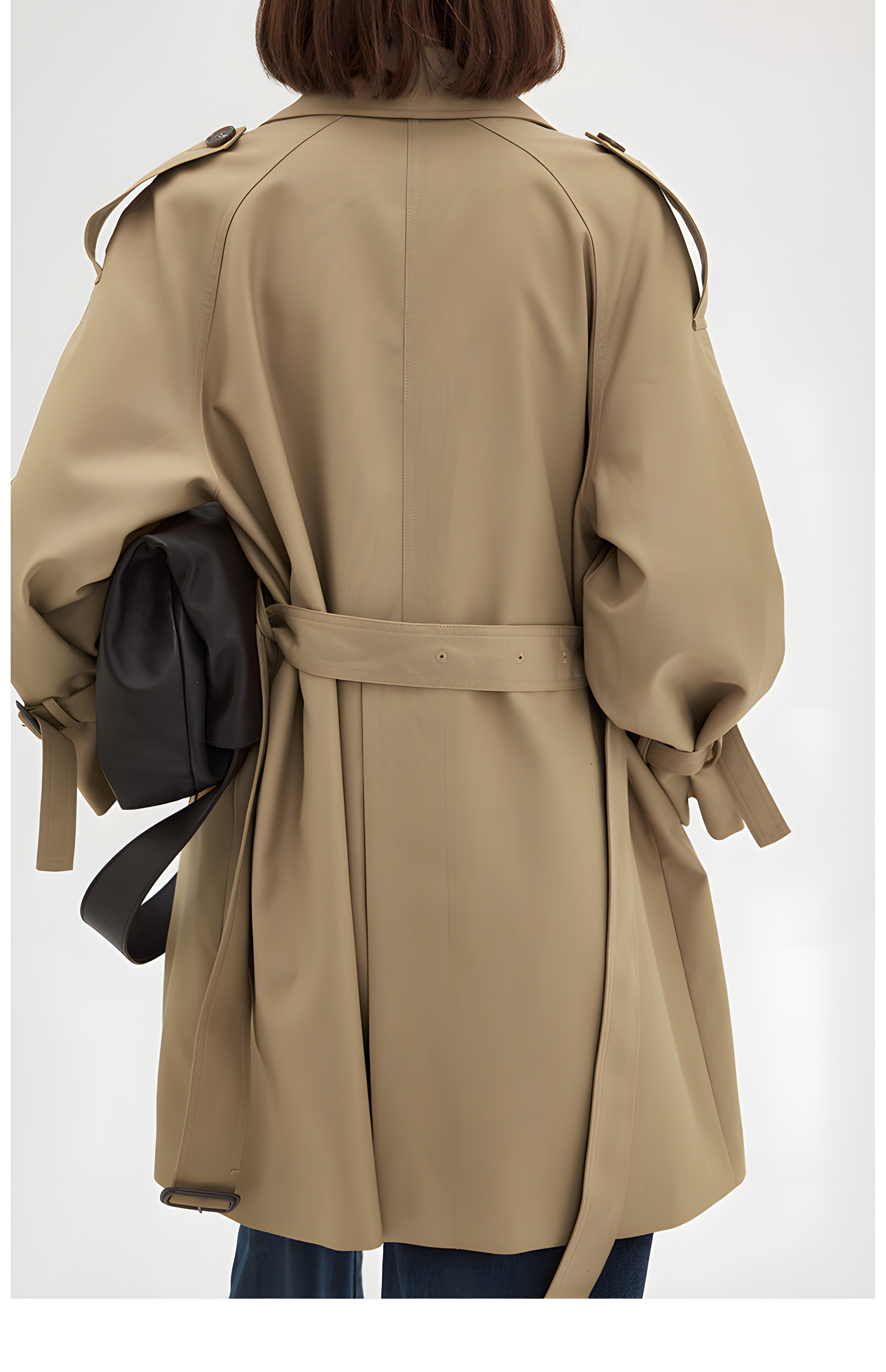 Parisian Autumn: Vintage-Inspired Midi Trench Coat - chiclara