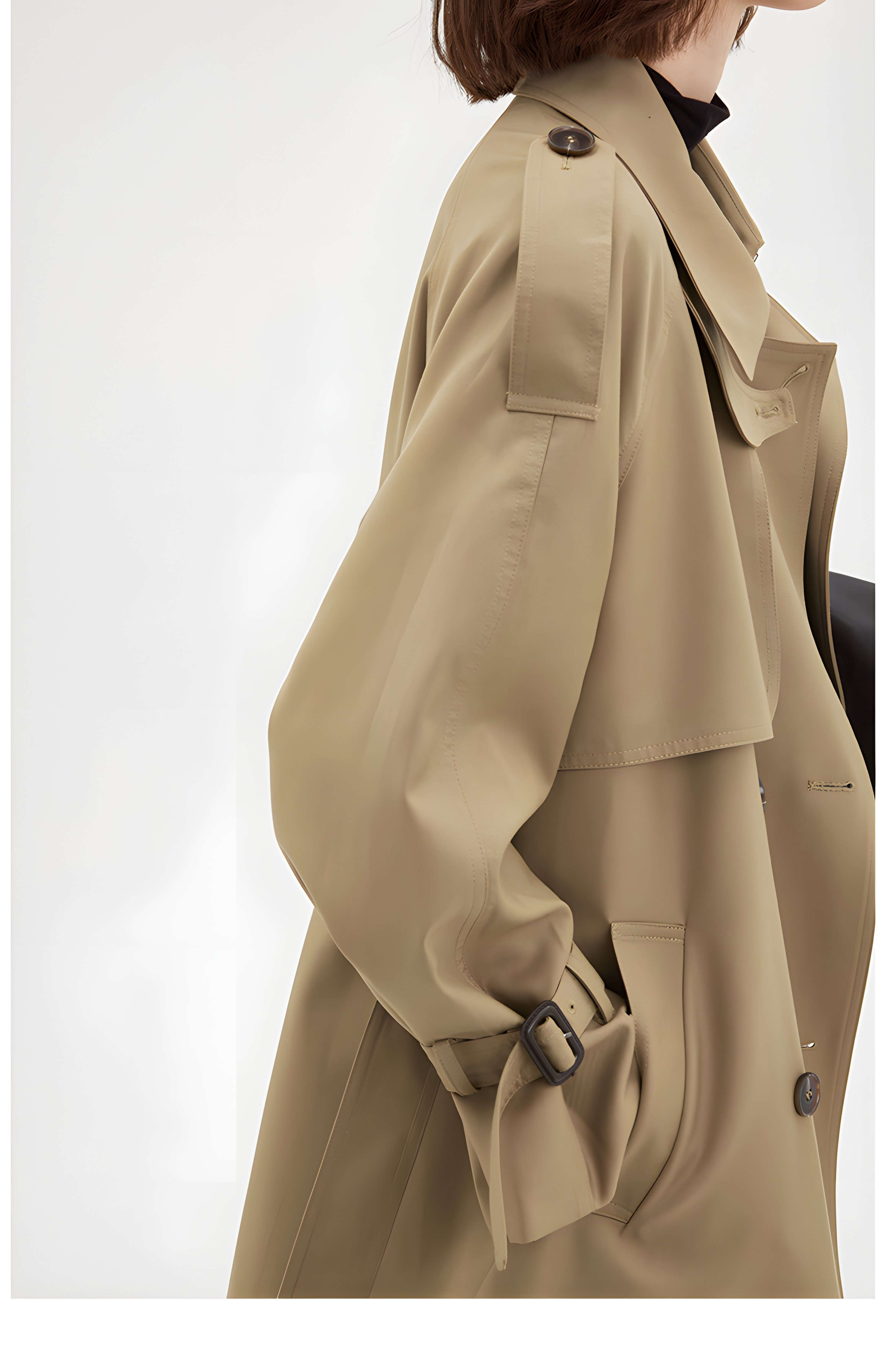 Parisian Autumn: Vintage-Inspired Midi Trench Coat - chiclara