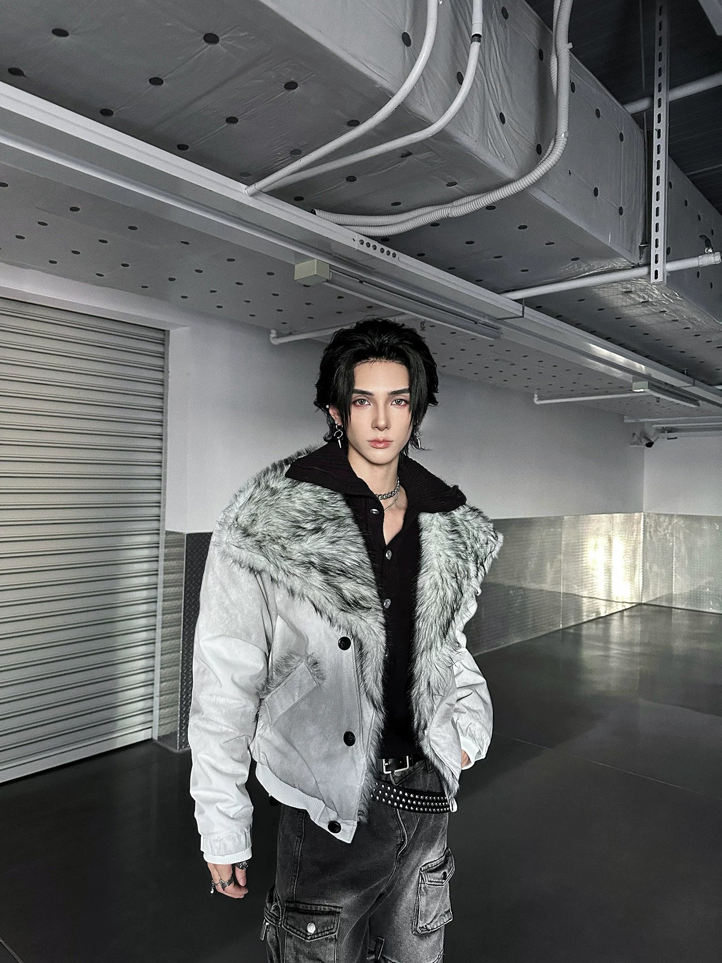 Frostbite Revenant Faux-Fur Aviator Jacket