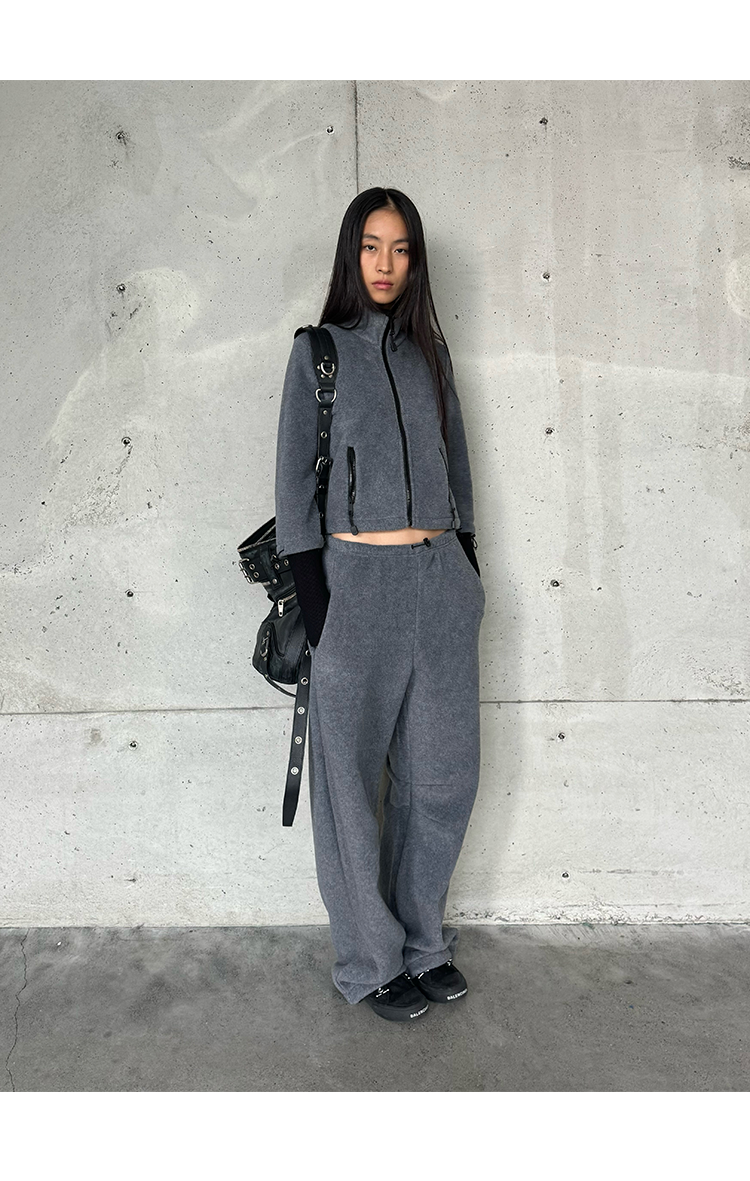 Ensemble de veste chaude et pantalon couteau courbe courte
