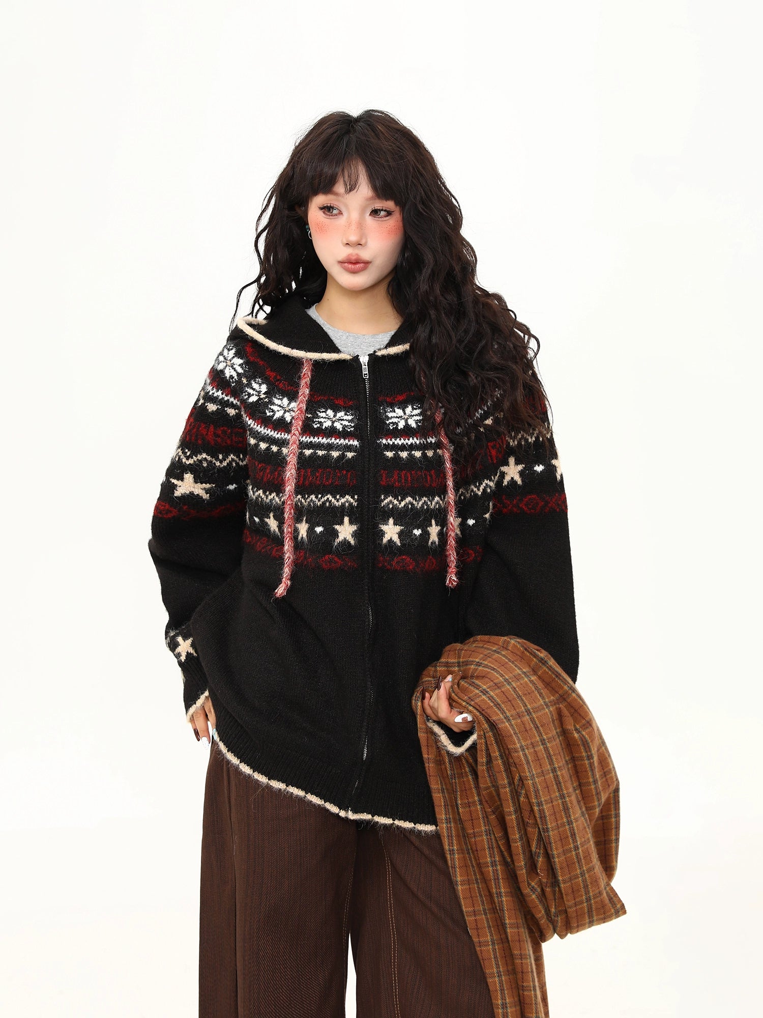 Midnight Constellation Knit Zip Hoodie