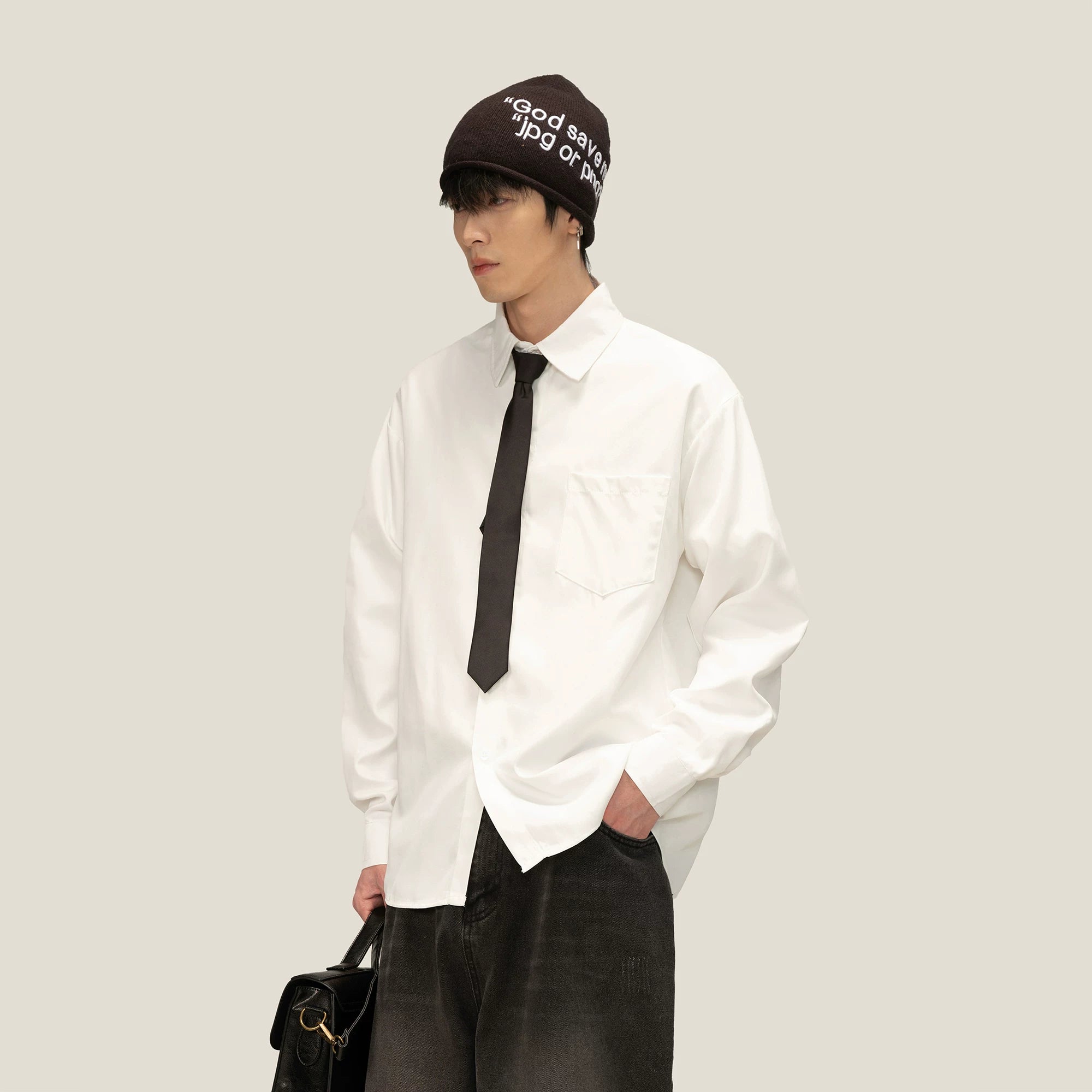 Pixel Verse Oversized Oxford Shirt
