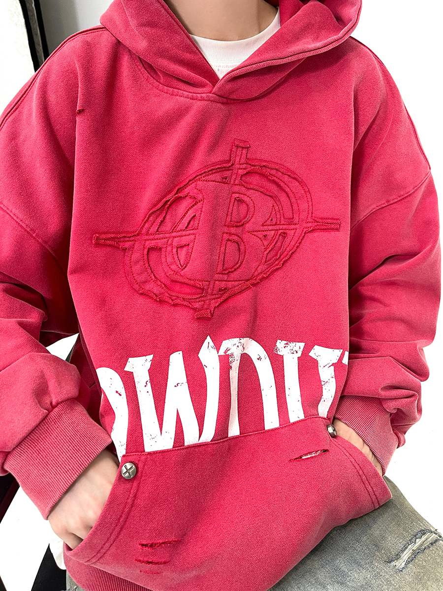 Emblem Oversize Badge Hoodie