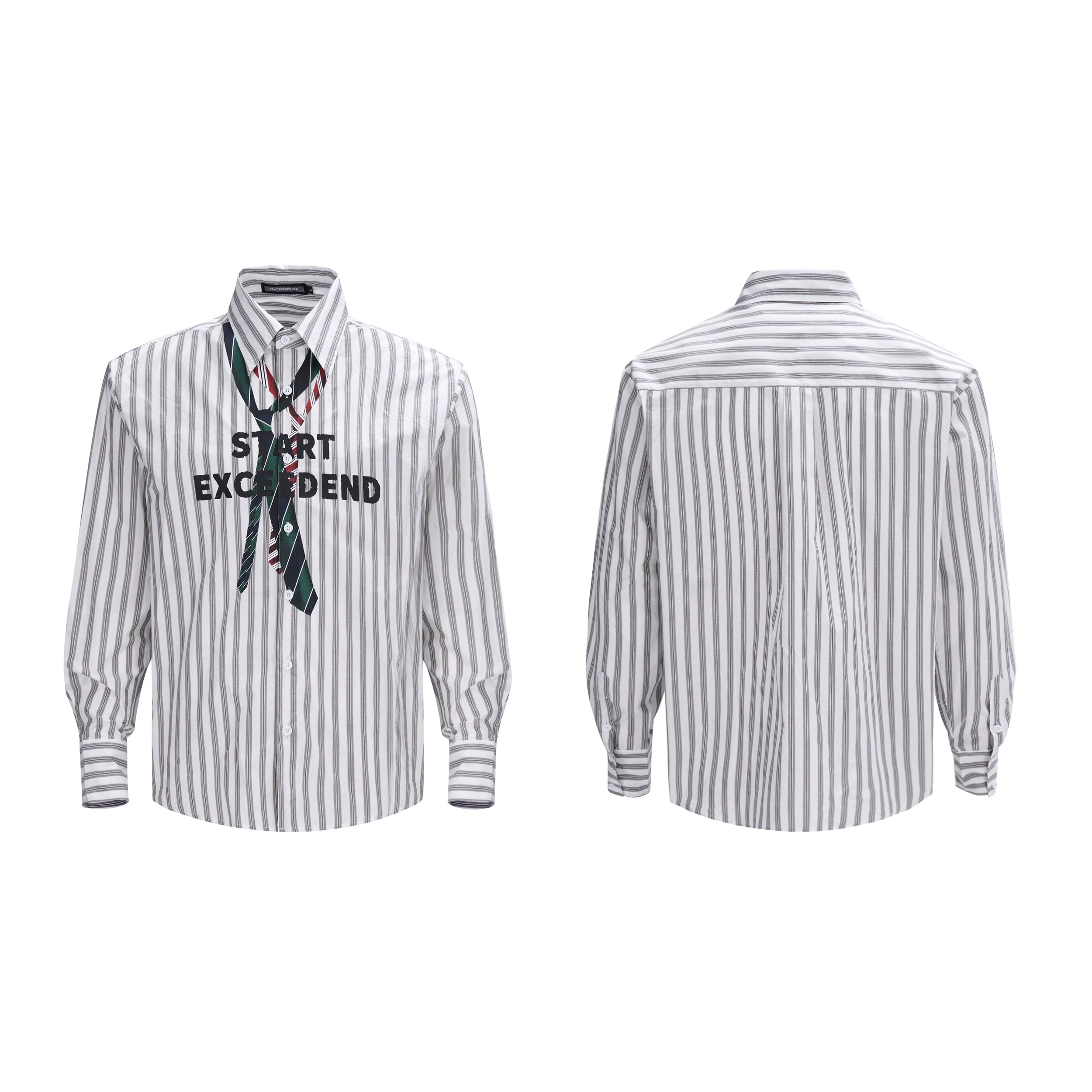 Light Grey Shirt with Decorative Front Tie