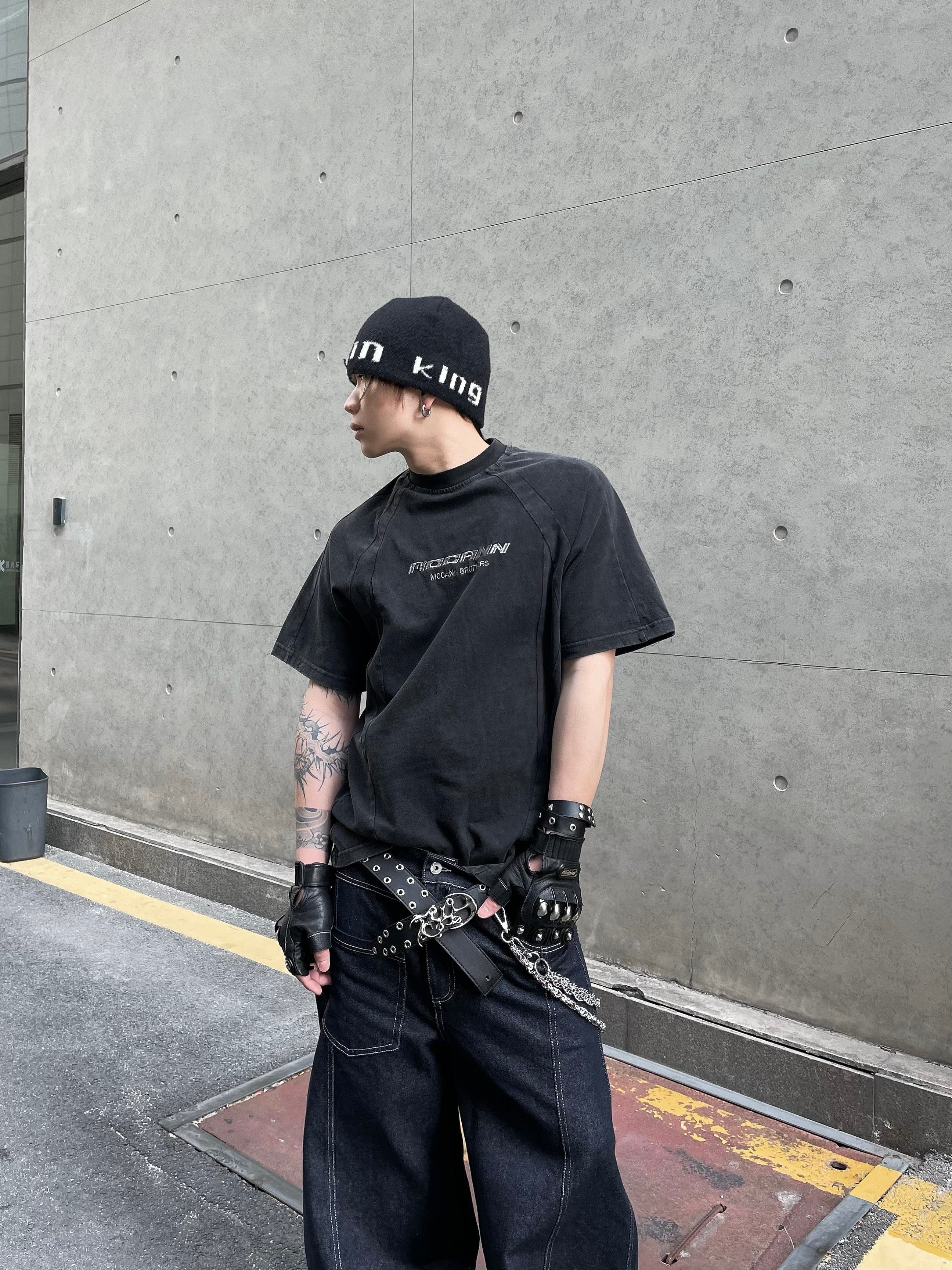 Letter Design Midnight Rebel Moto Tee