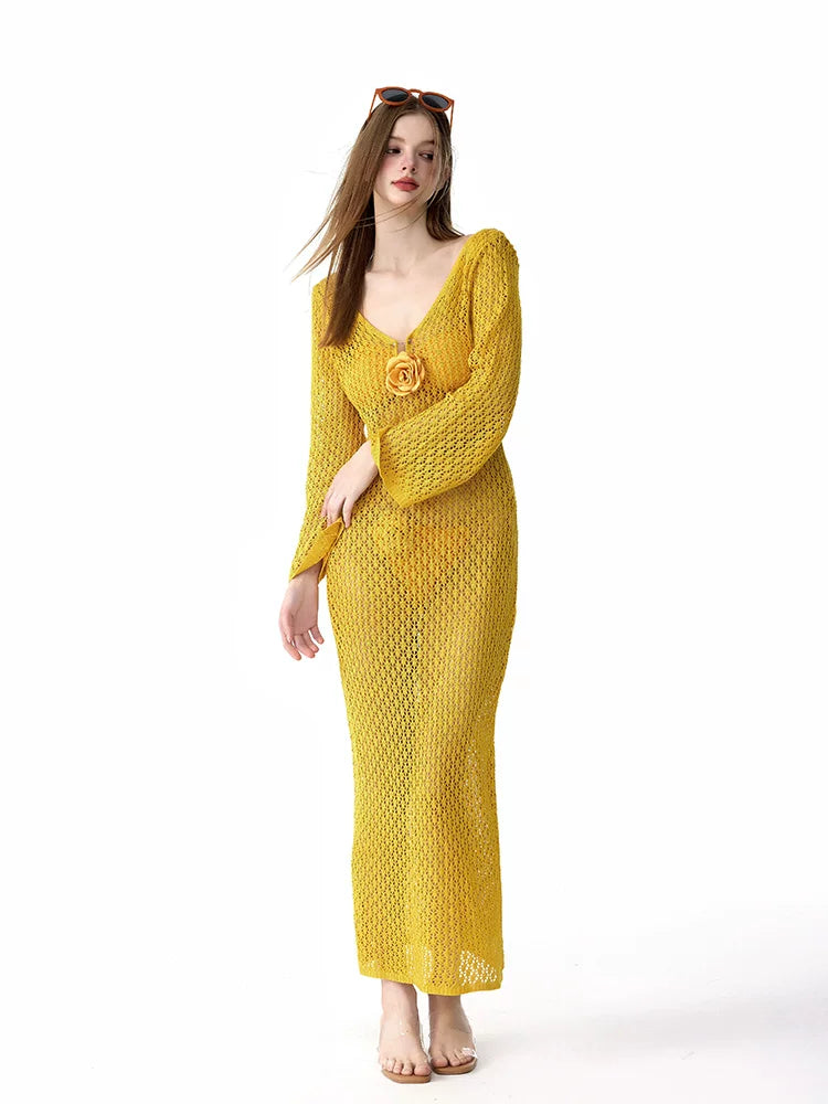Bloom Crochet Maxi Bikini Set