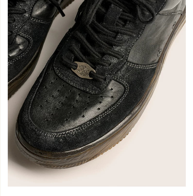 Vintage Leather Court Sneakers