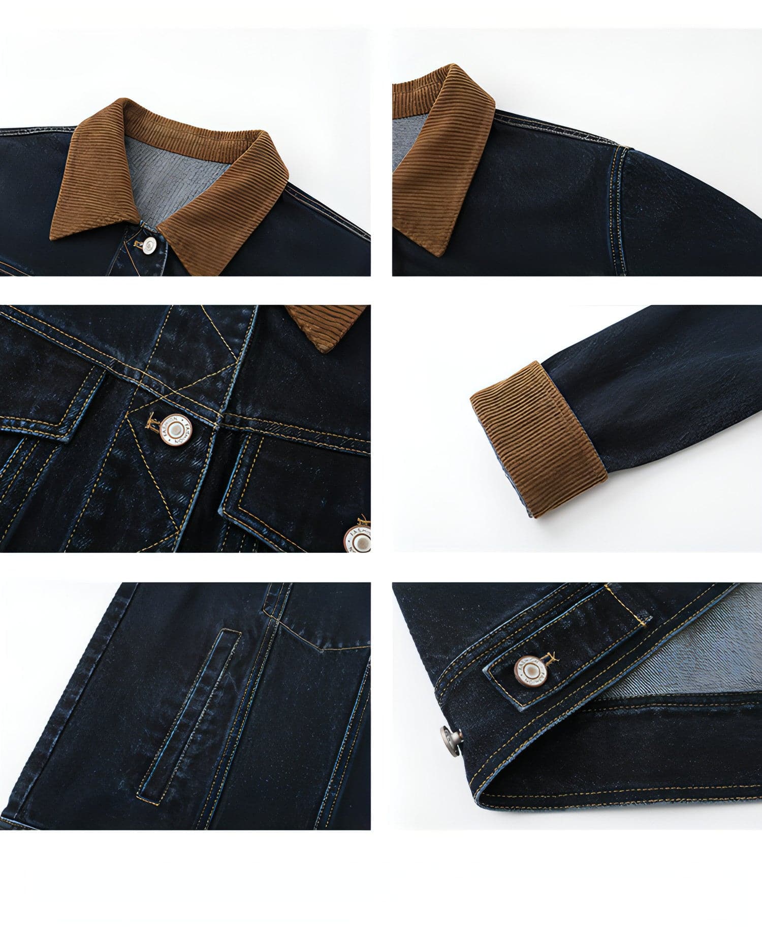 Autumn Denim Jacket, Loose Slimming Design With Patchwork - chiclara