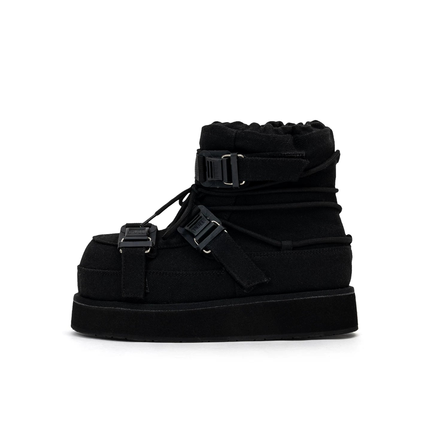 Lunar Drift Shearling Buckle Boots