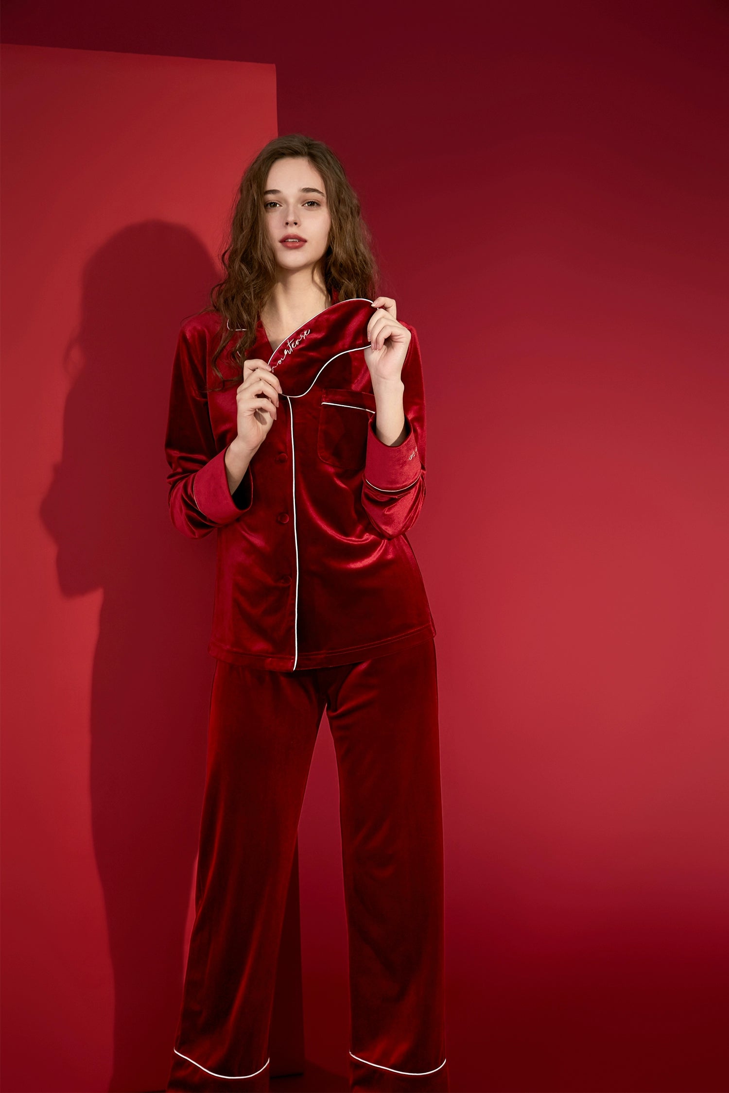Thickened Velvet Long-Sleeve Loungewear Set - chiclara