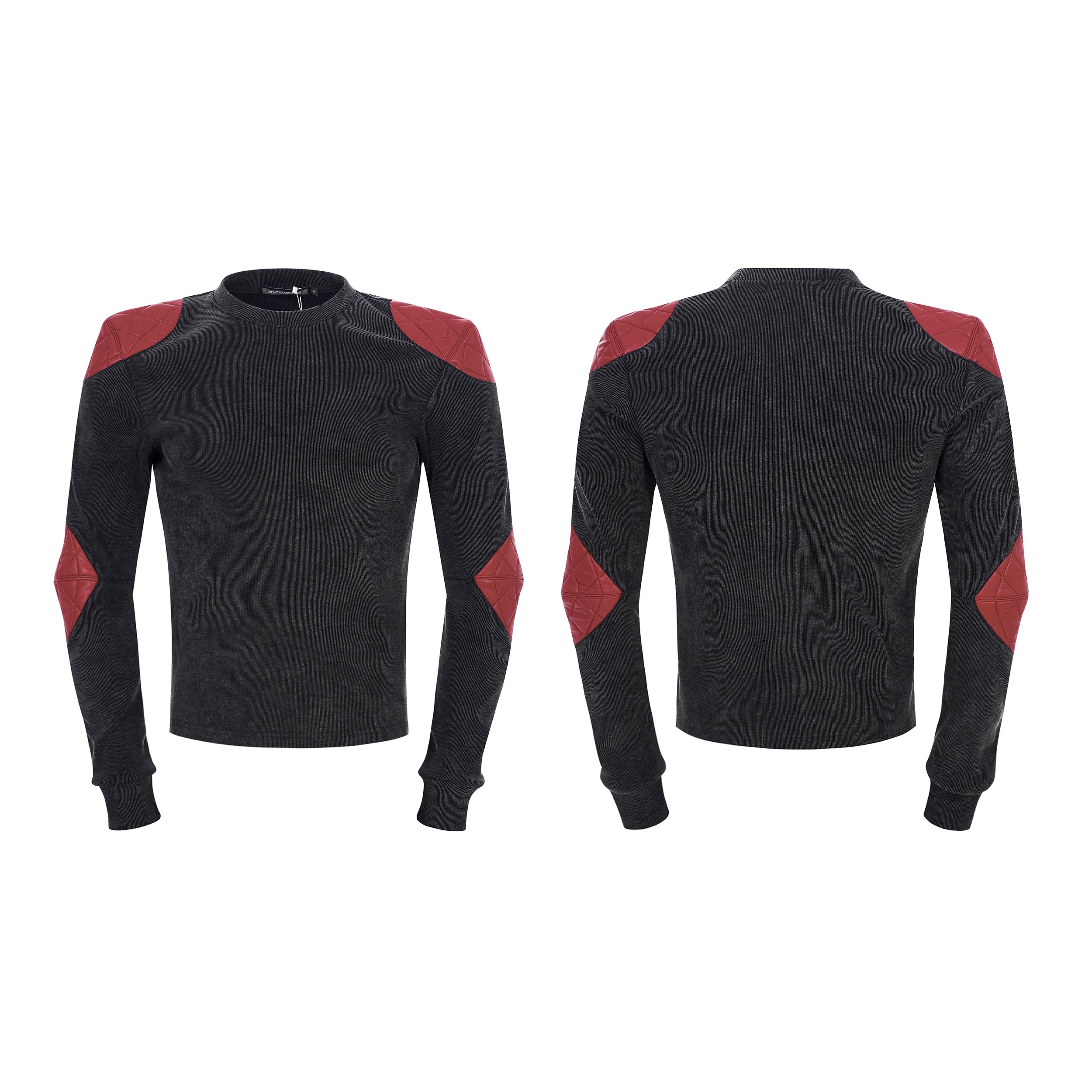 Crimson Armor Patch Knit Sweater