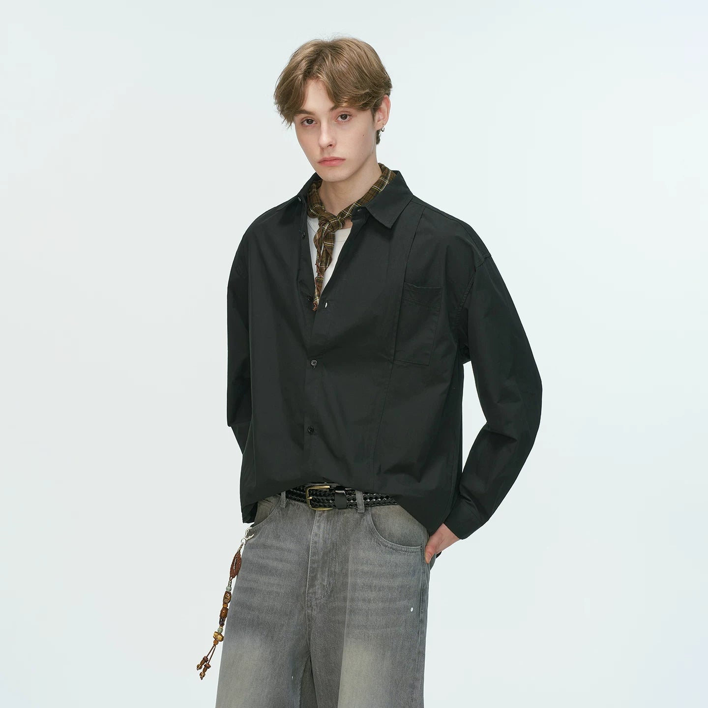 MonoFrame Relaxed Poplin Shirt