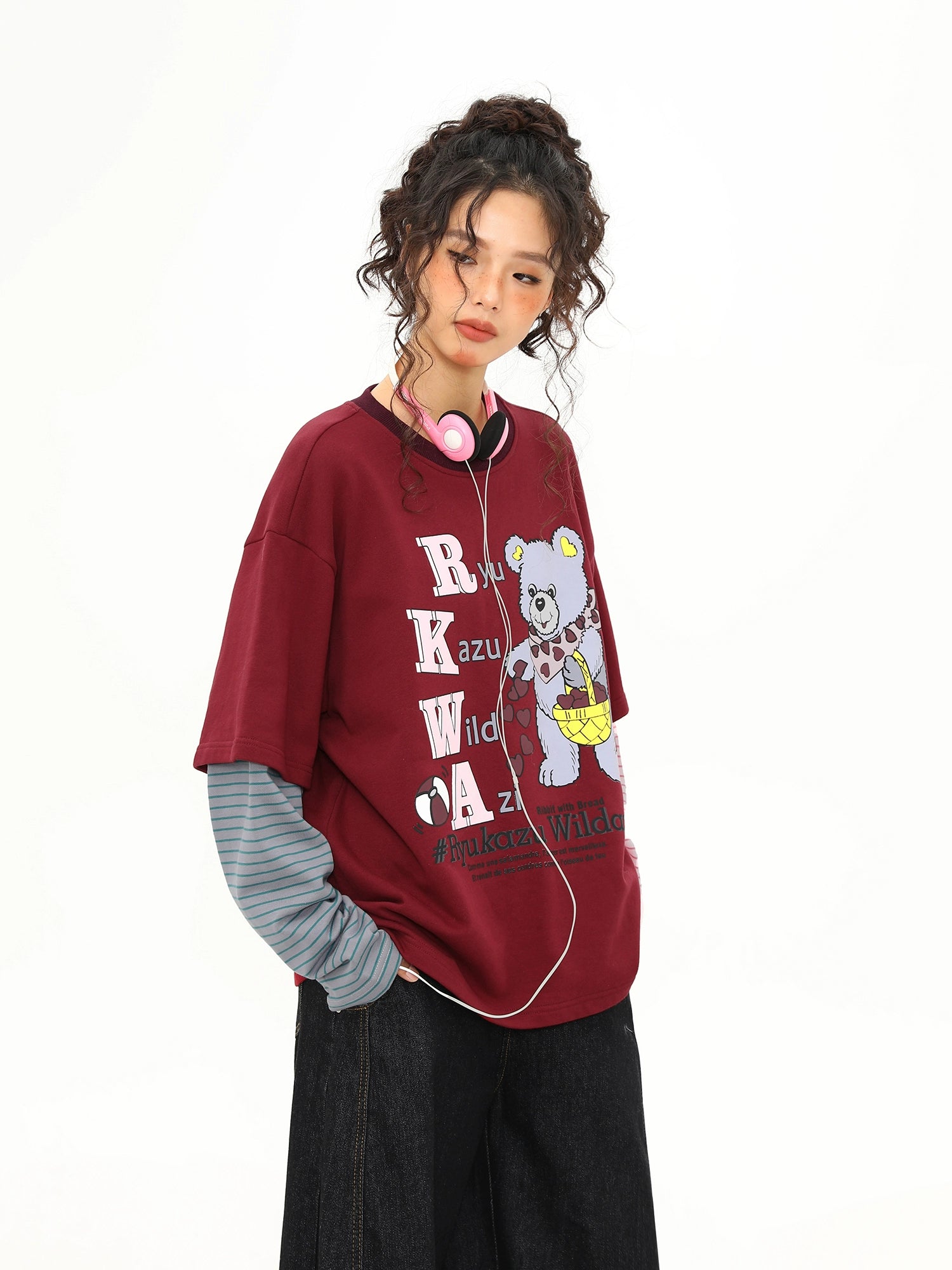 Berry Bear Club Layered Tee