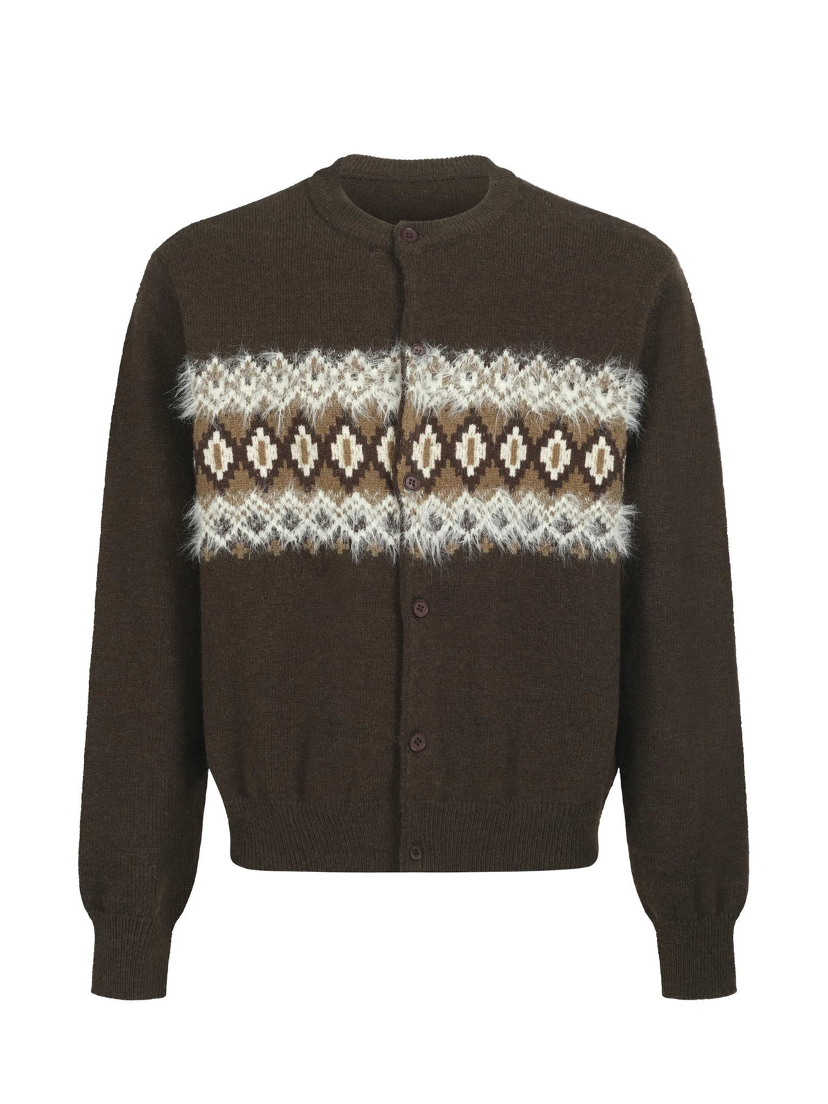 Alden Fair Isle Fuzzy Knit Cardigan