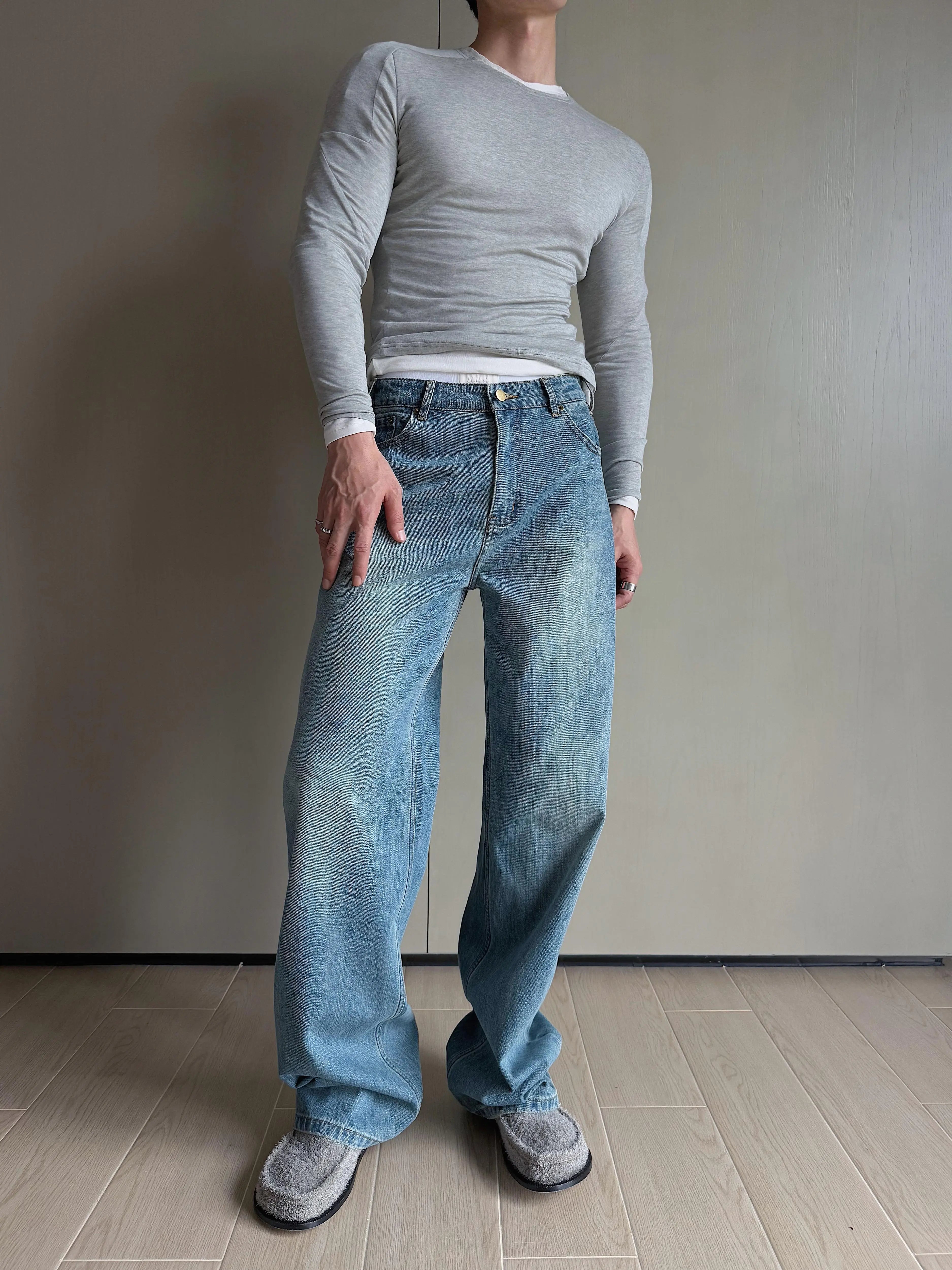 Vintage Wide Leg Baggy Denim Jeans