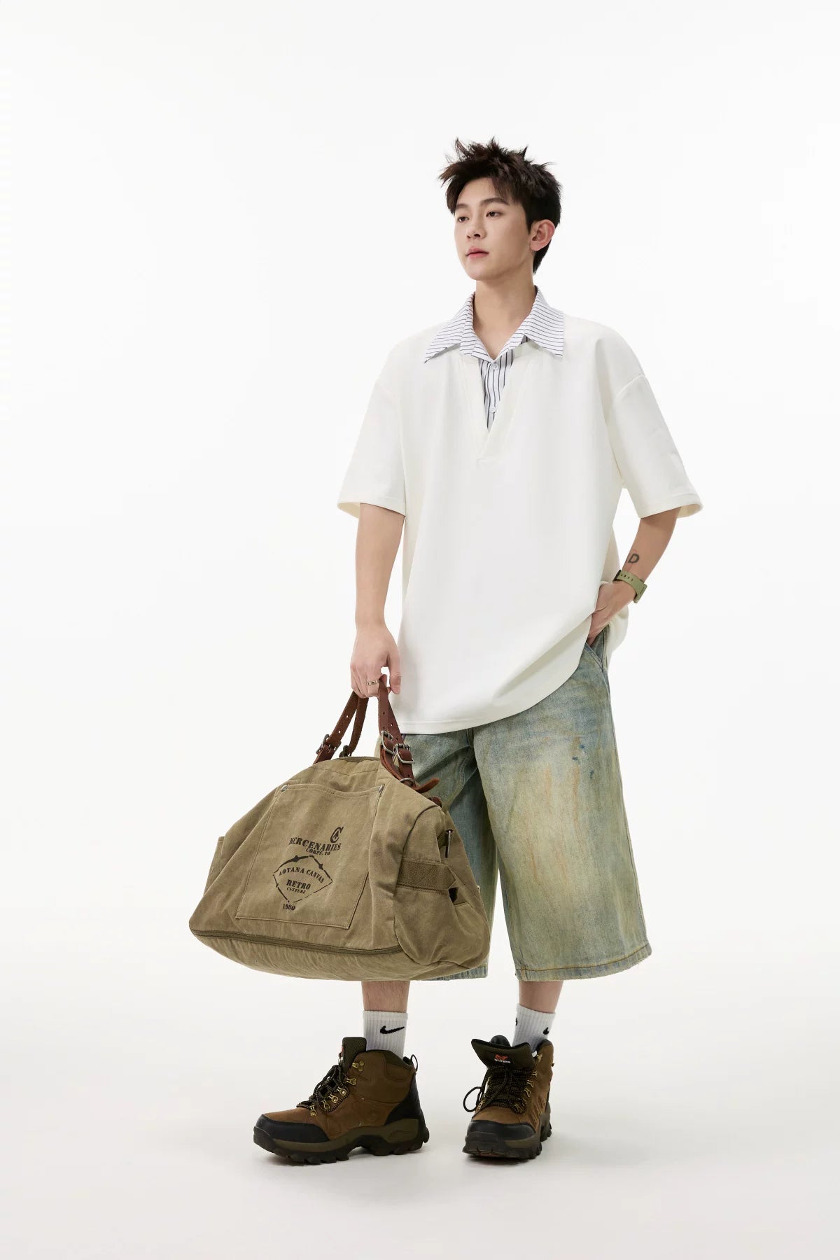 Layered Plunge Popover Polo