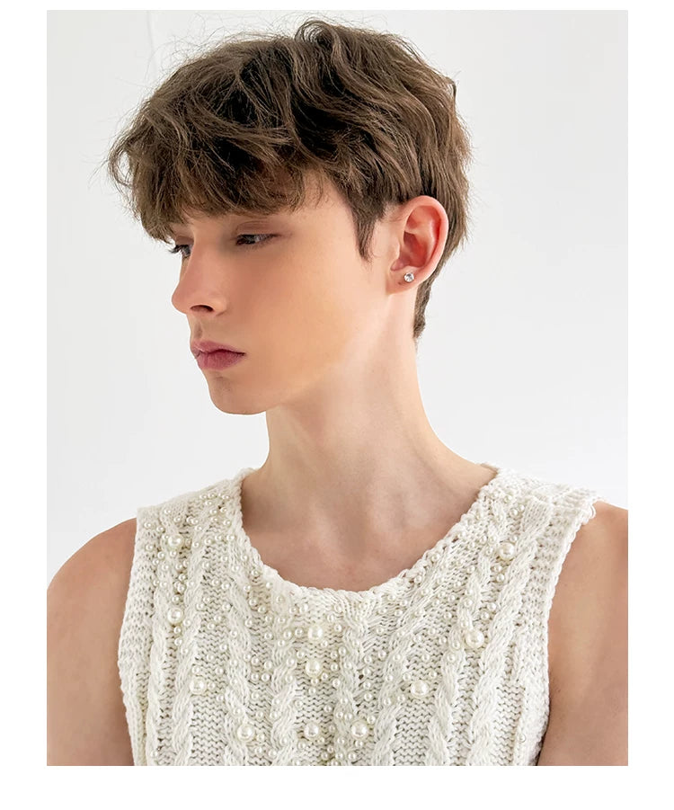 Ivory Pearl Tides Knit Tank