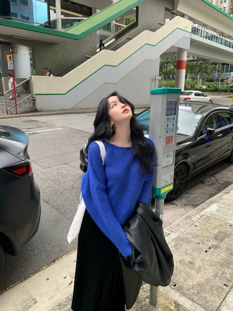 Chunky Knit Crew Neck Sweater