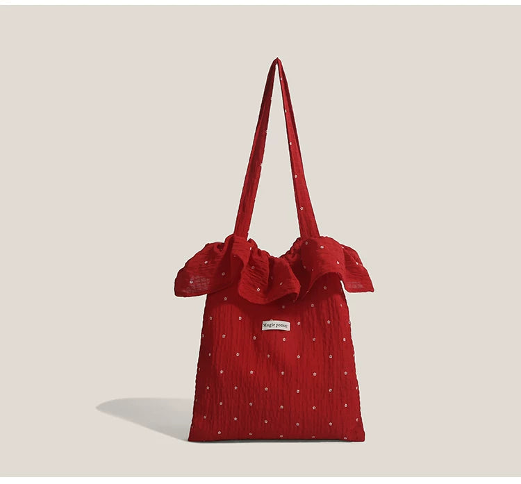 Frosted Ditsy Ruffle Tote