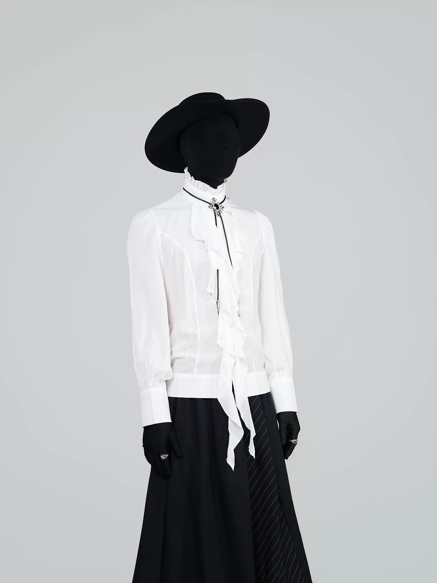 Reverie Noir Cravat Blouse Shirt