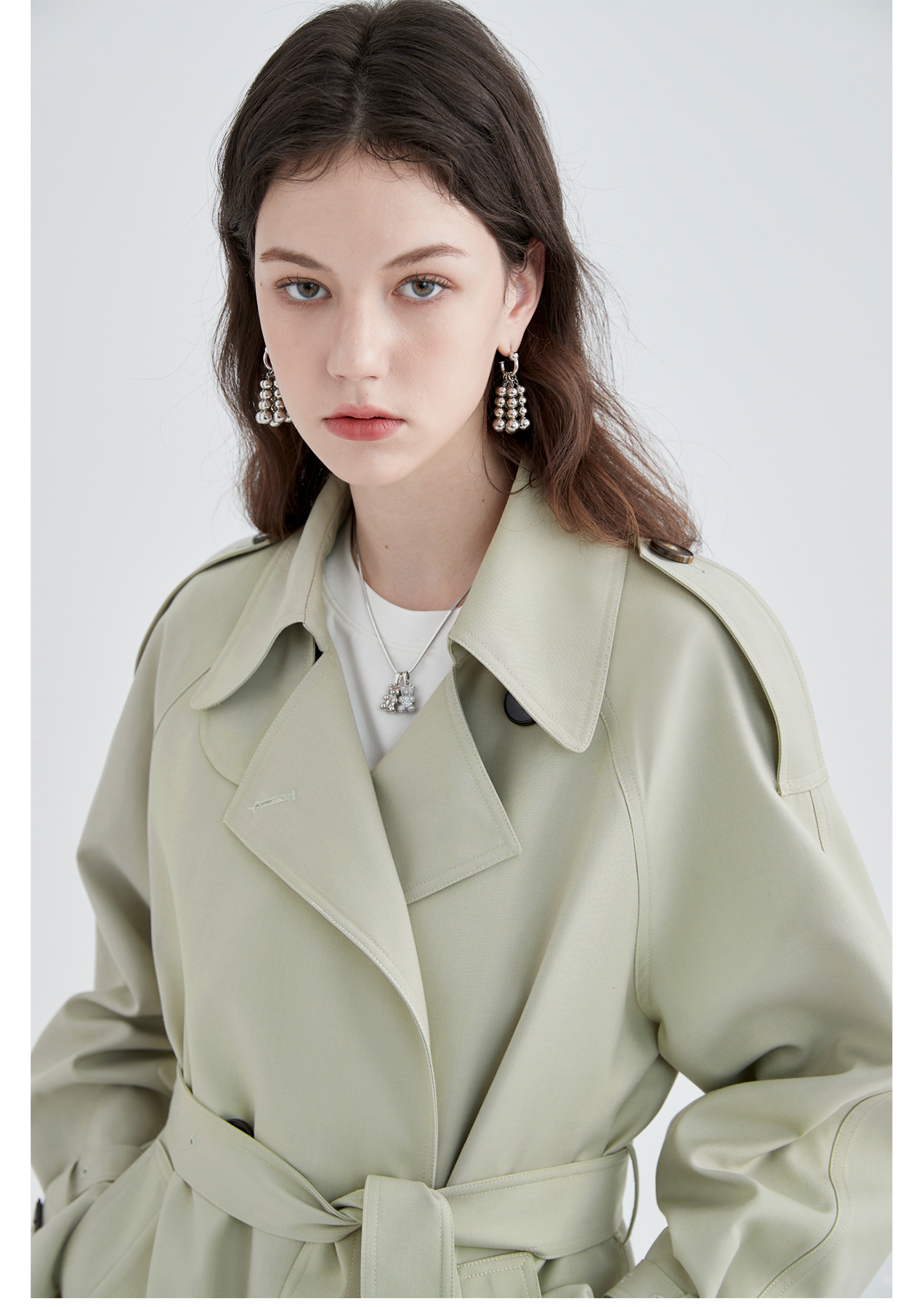 Mid-Length British Style Trench Coat - chiclara
