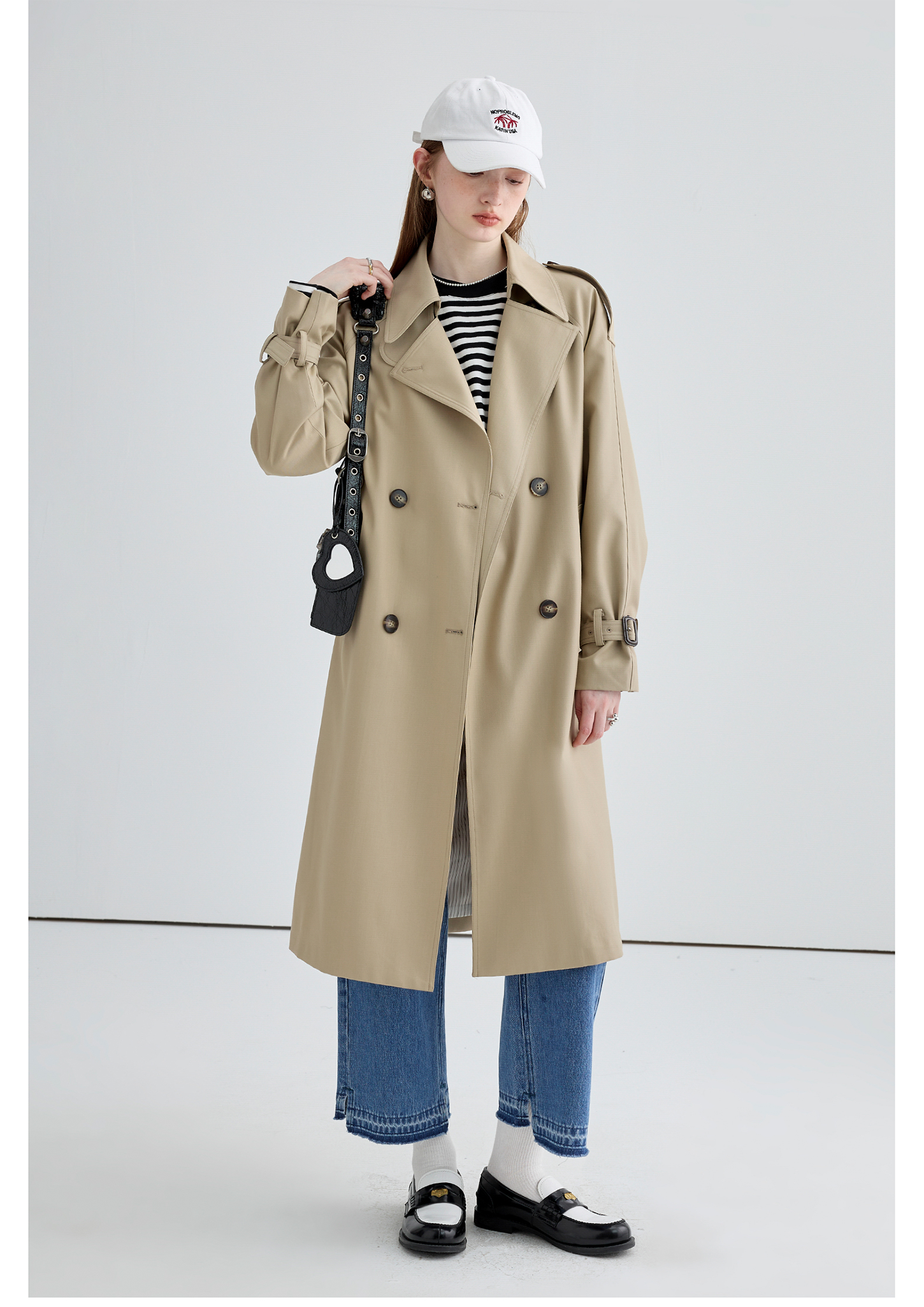 Mid-Length British Style Trench Coat - chiclara