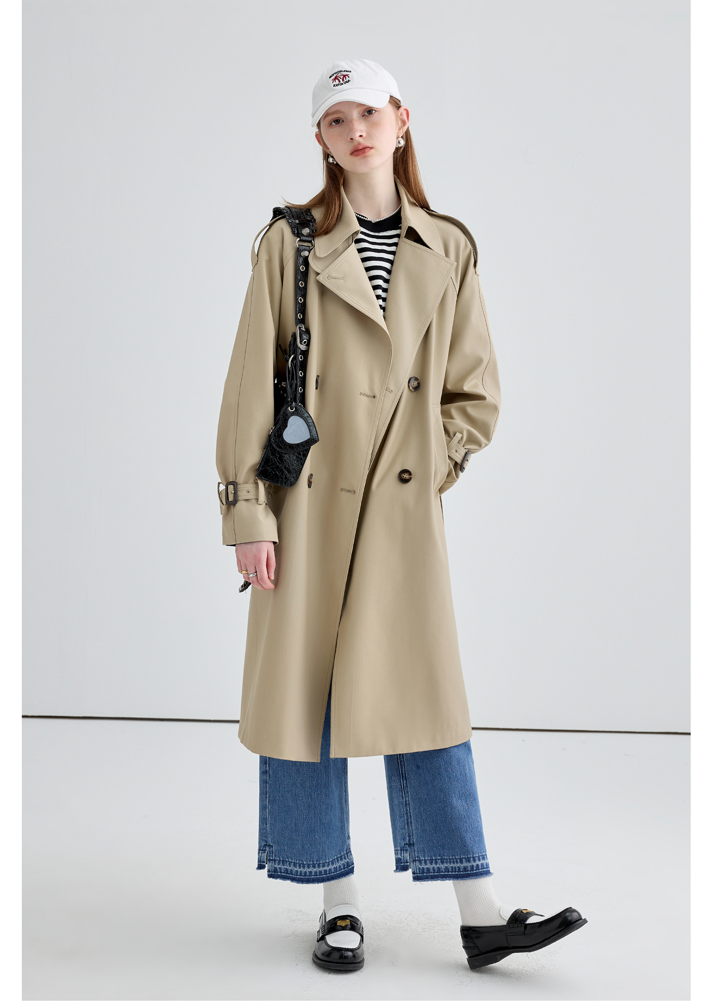 Mid-Length British Style Trench Coat - chiclara