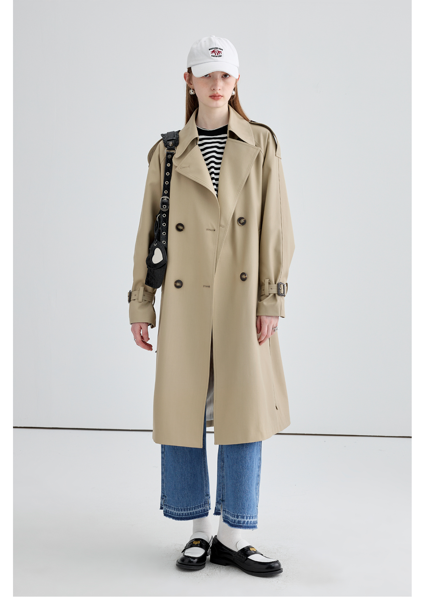 Mid-Length British Style Trench Coat - chiclara