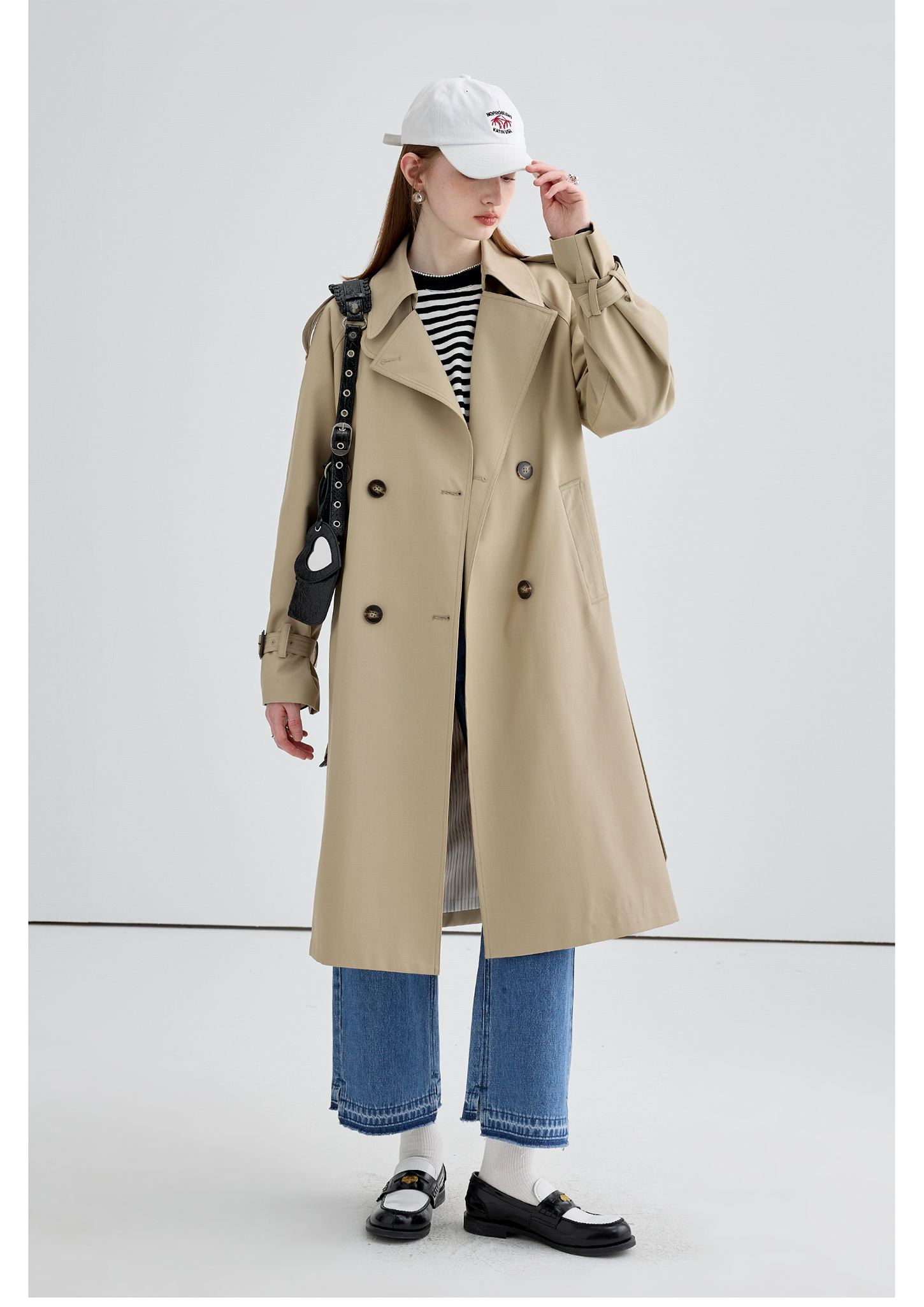 Mid-Length British Style Trench Coat - chiclara