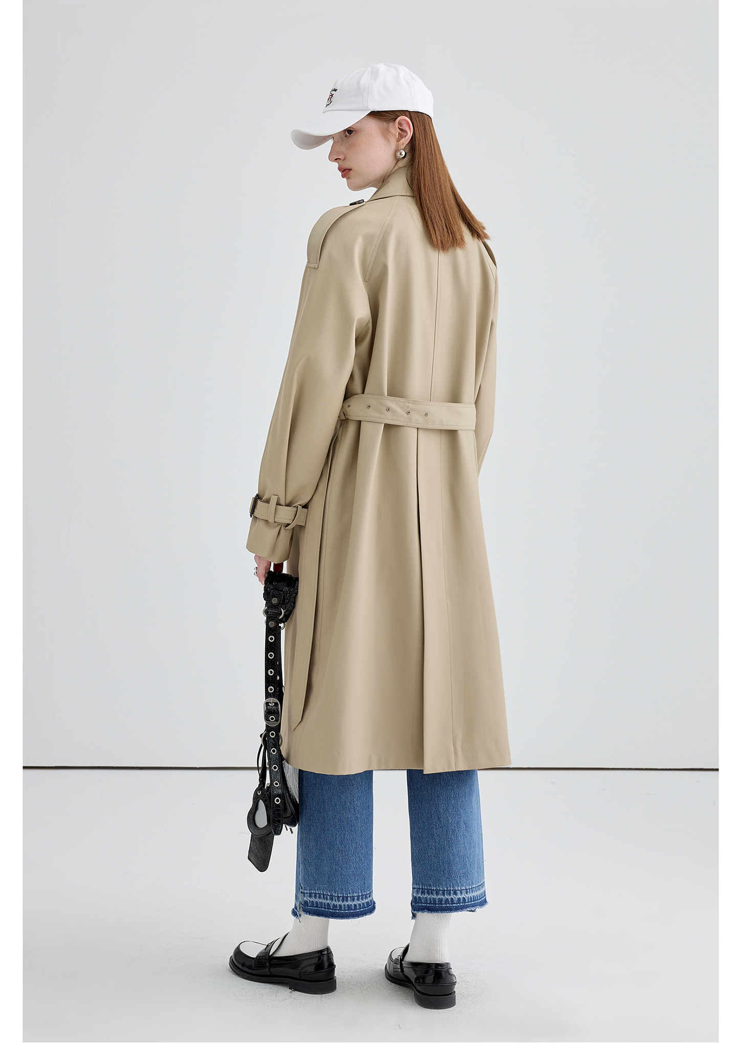 Mid-Length British Style Trench Coat - chiclara