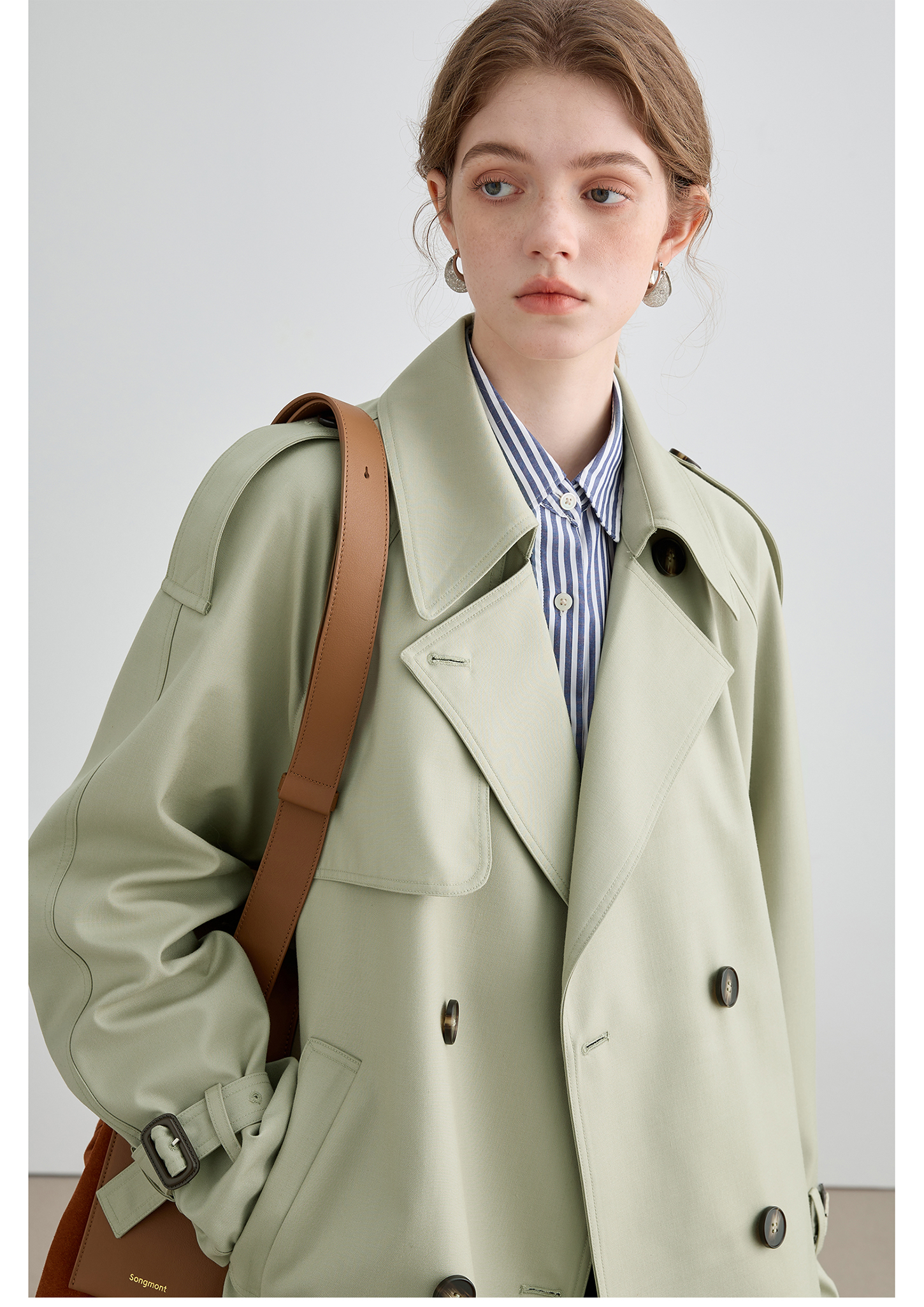 Mid-Length British Style Trench Coat - chiclara