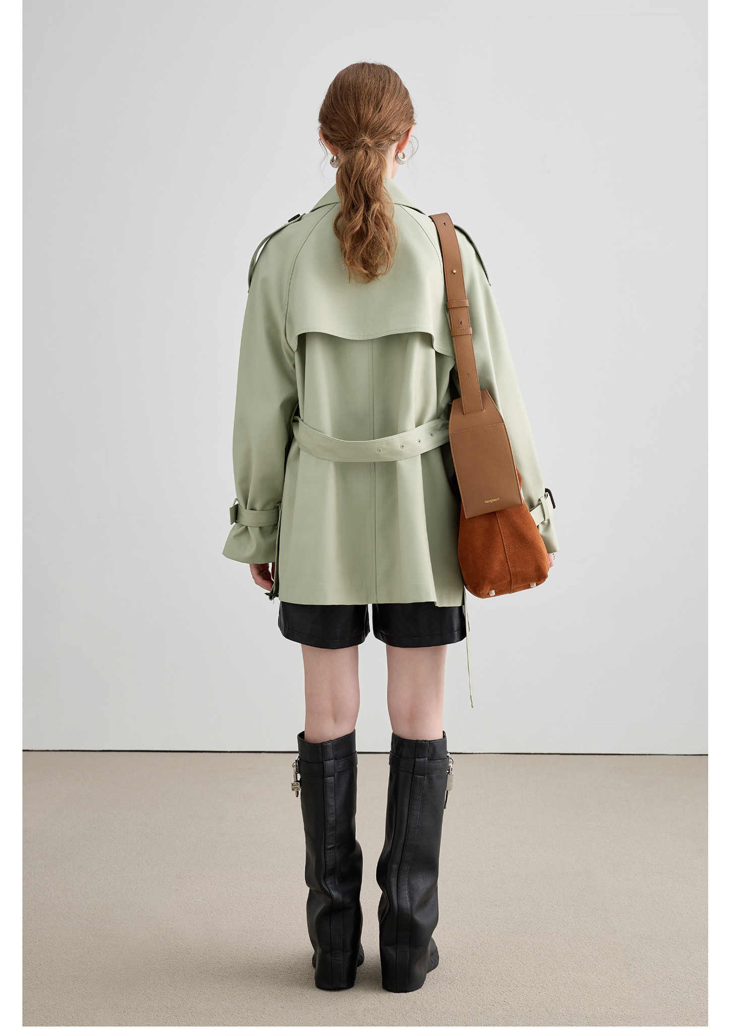 Mid-Length British Style Trench Coat - chiclara
