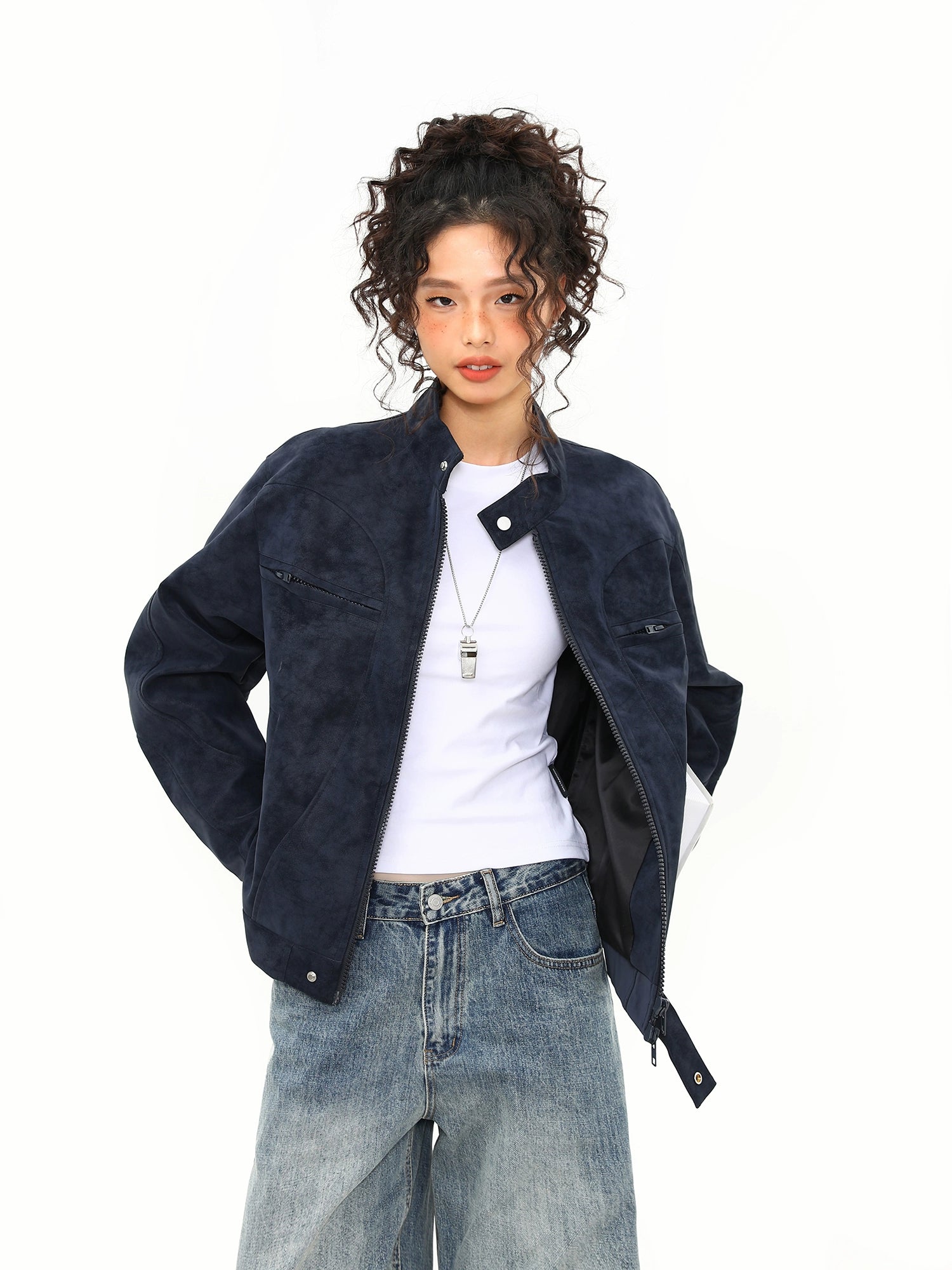 Drift Faux Suede Zip Jacket