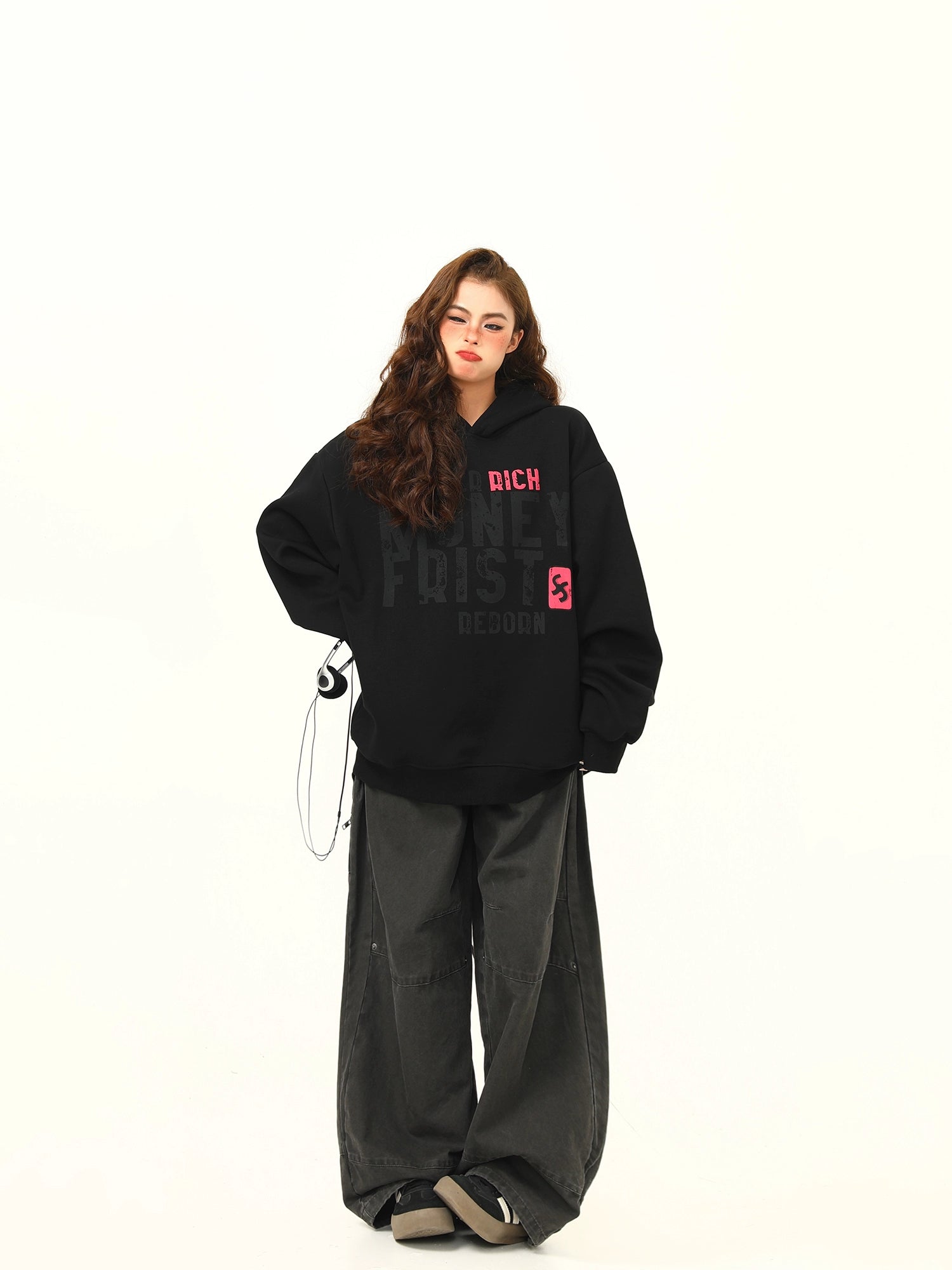 Money Frist Streetwear Black Hoodie