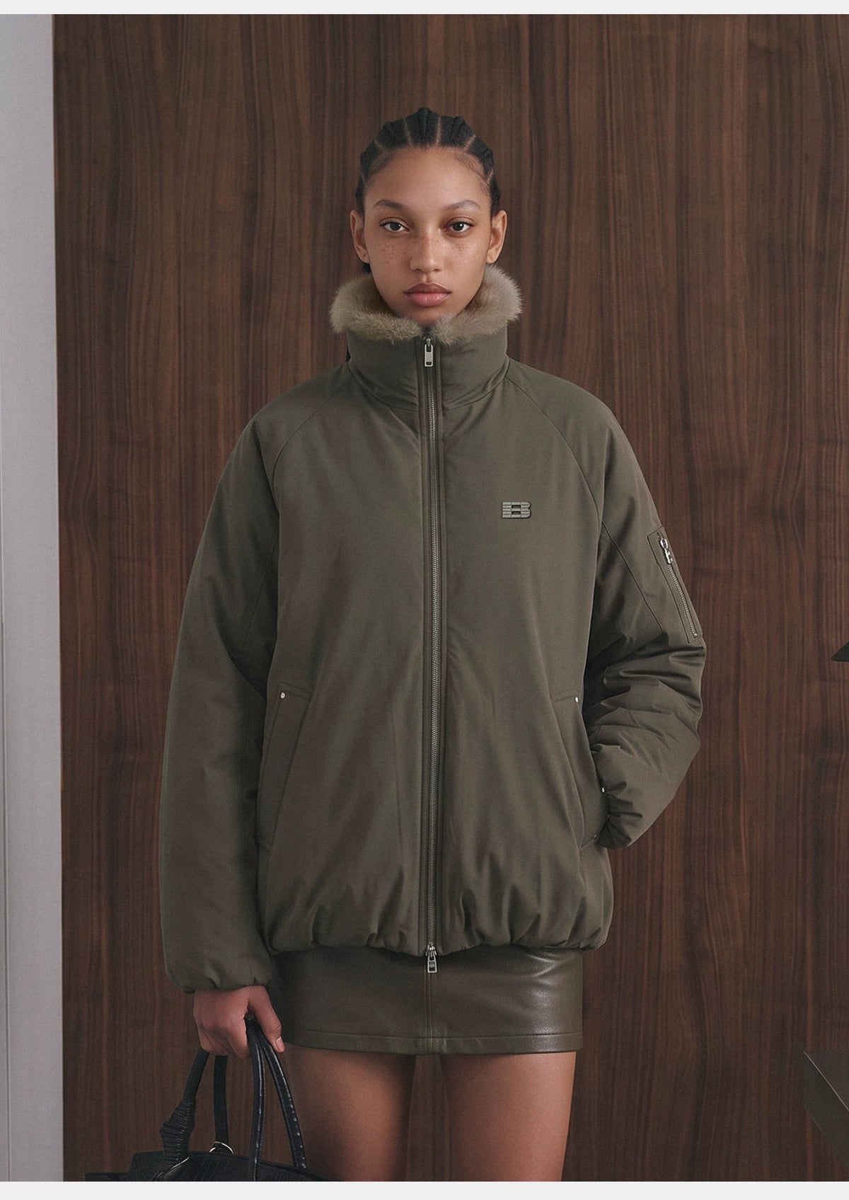 Arctic Haven Faux Fur Collar Jacket