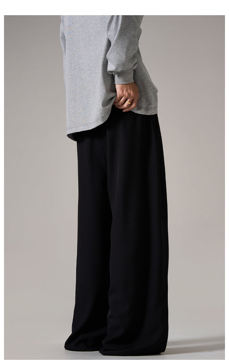 브라운 릴렉스 와이드 레그 팬츠