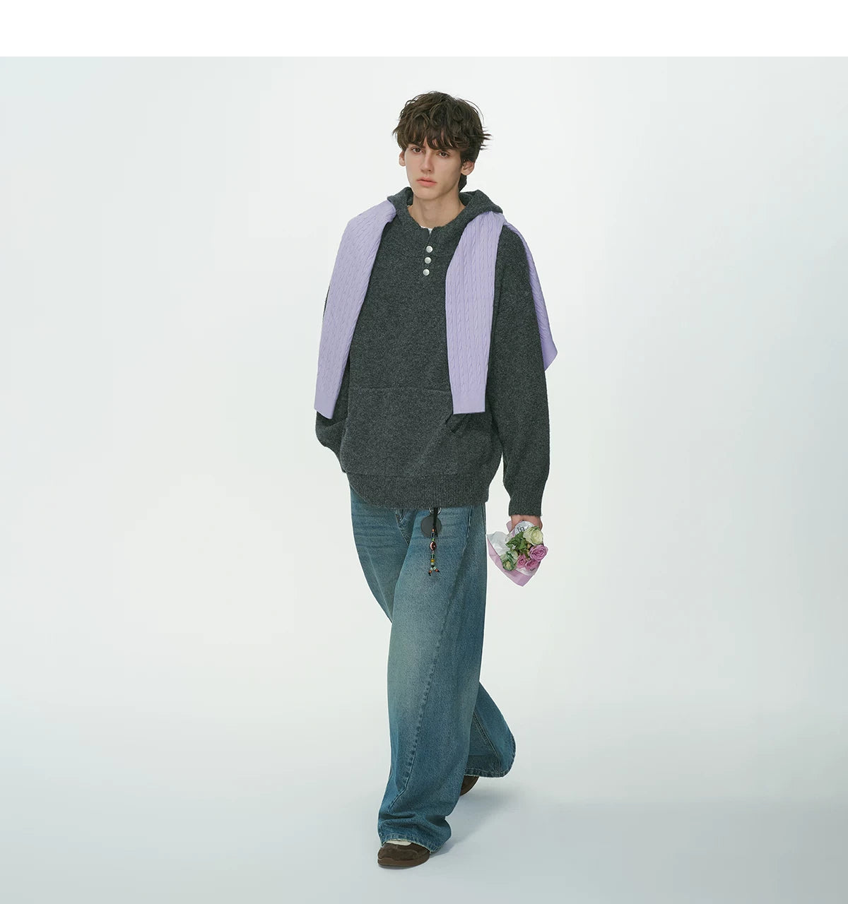 Cocoon Knit Hooded Pocket Sweater