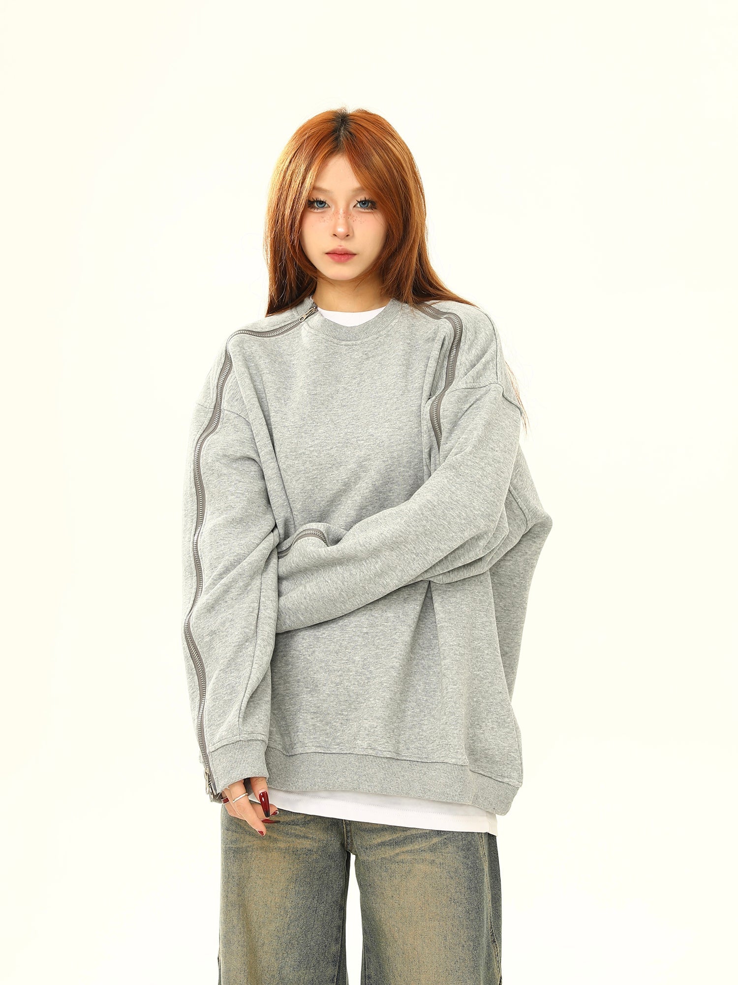 Sudadera de detalle de cremallera lateral