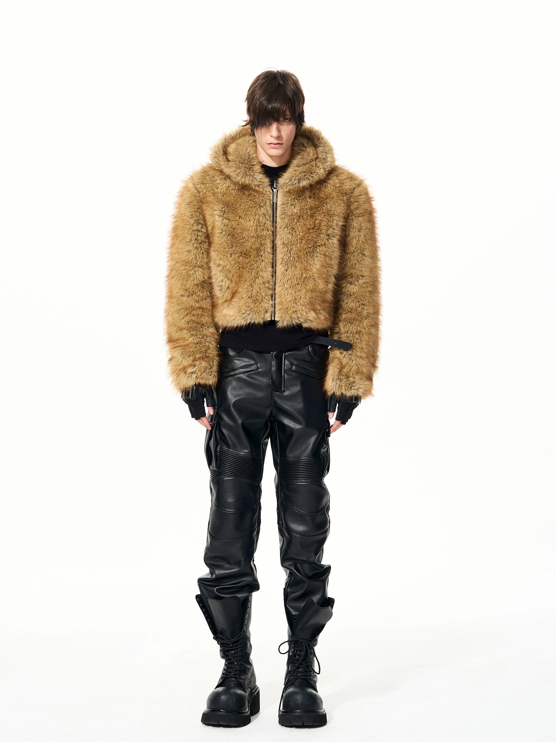 BioHazard Ember Faux Fur Hoodie Jacket