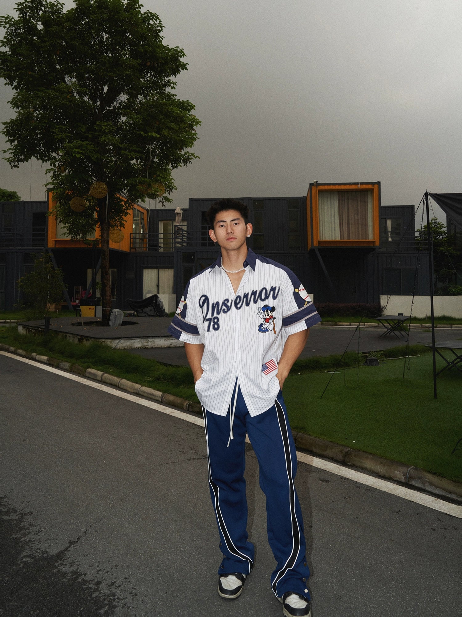 Side Striped Athletic Track Pants