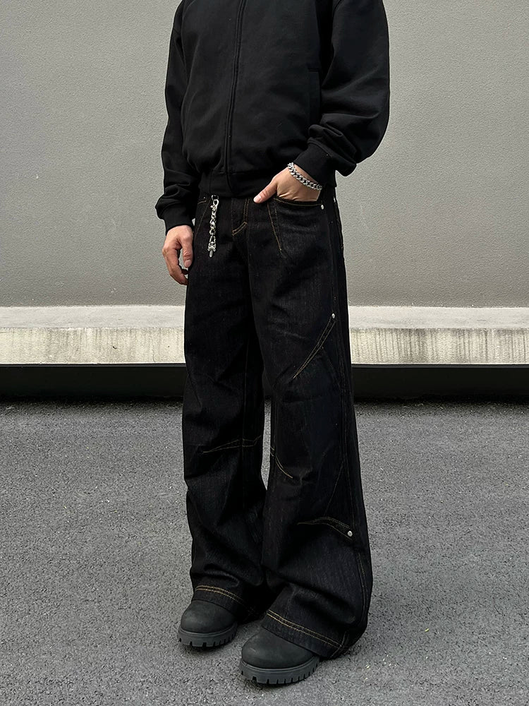 Black Orbit Panel Jeans