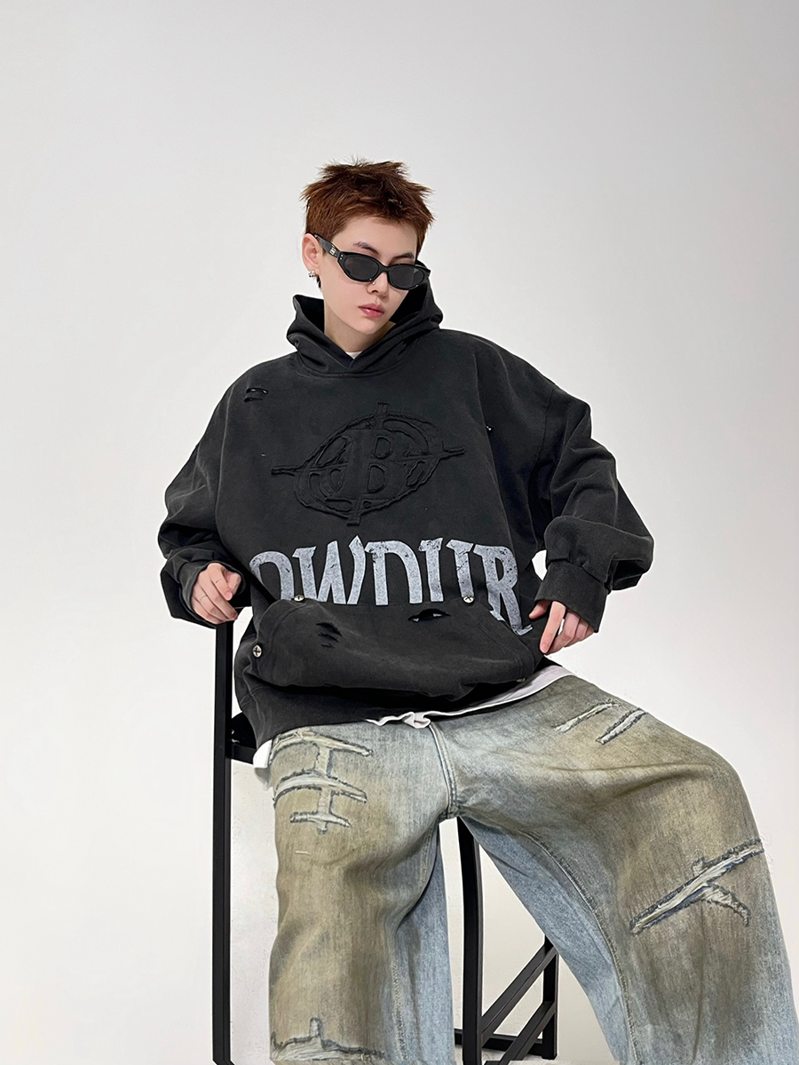 Emblem Oversize Badge Hoodie