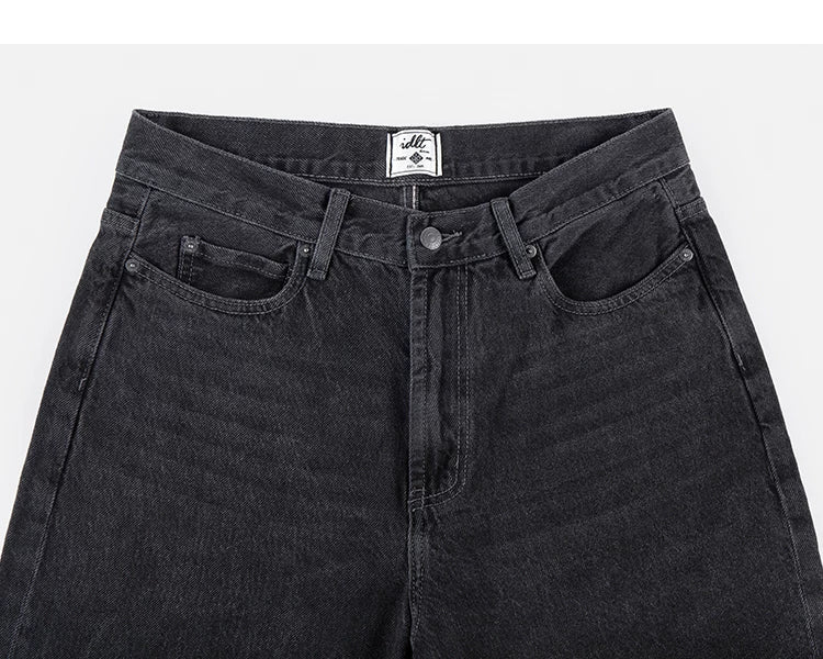 Coal Fade Wide-Leg Denim Pants