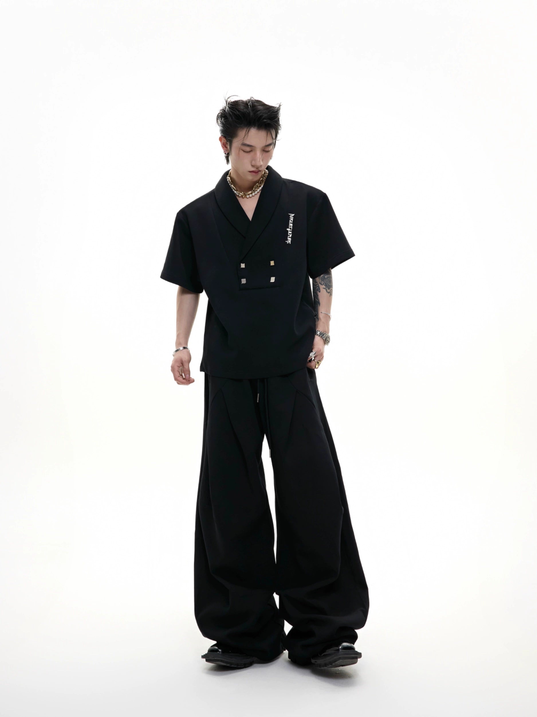 Metal Embellished Sports Suit