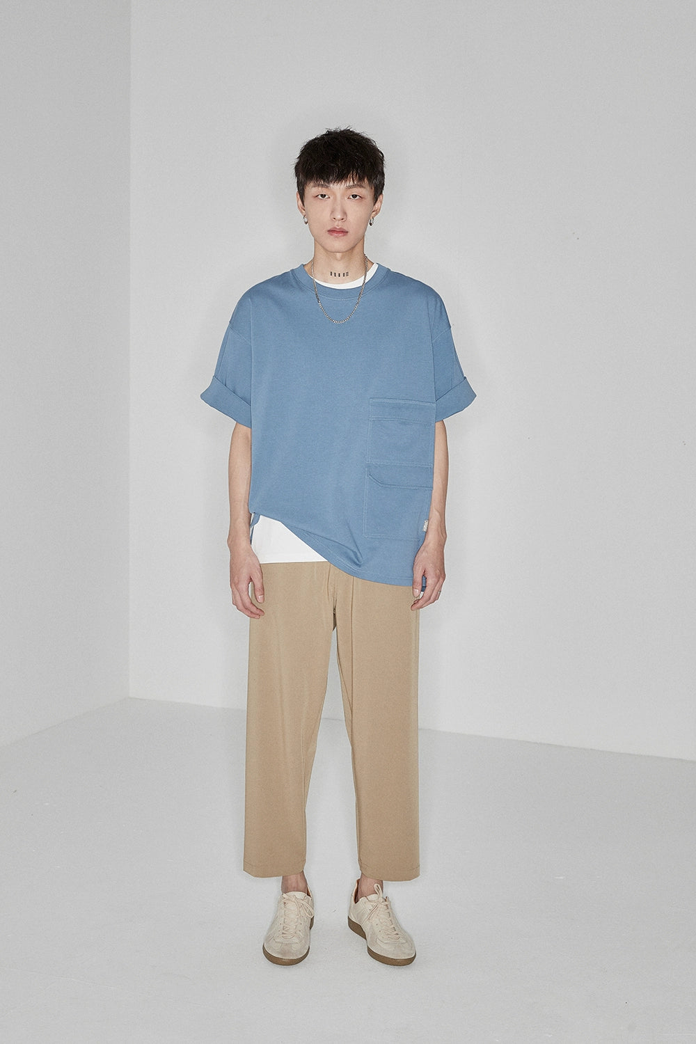 Pantalones de cintura elástica sin costura lateral